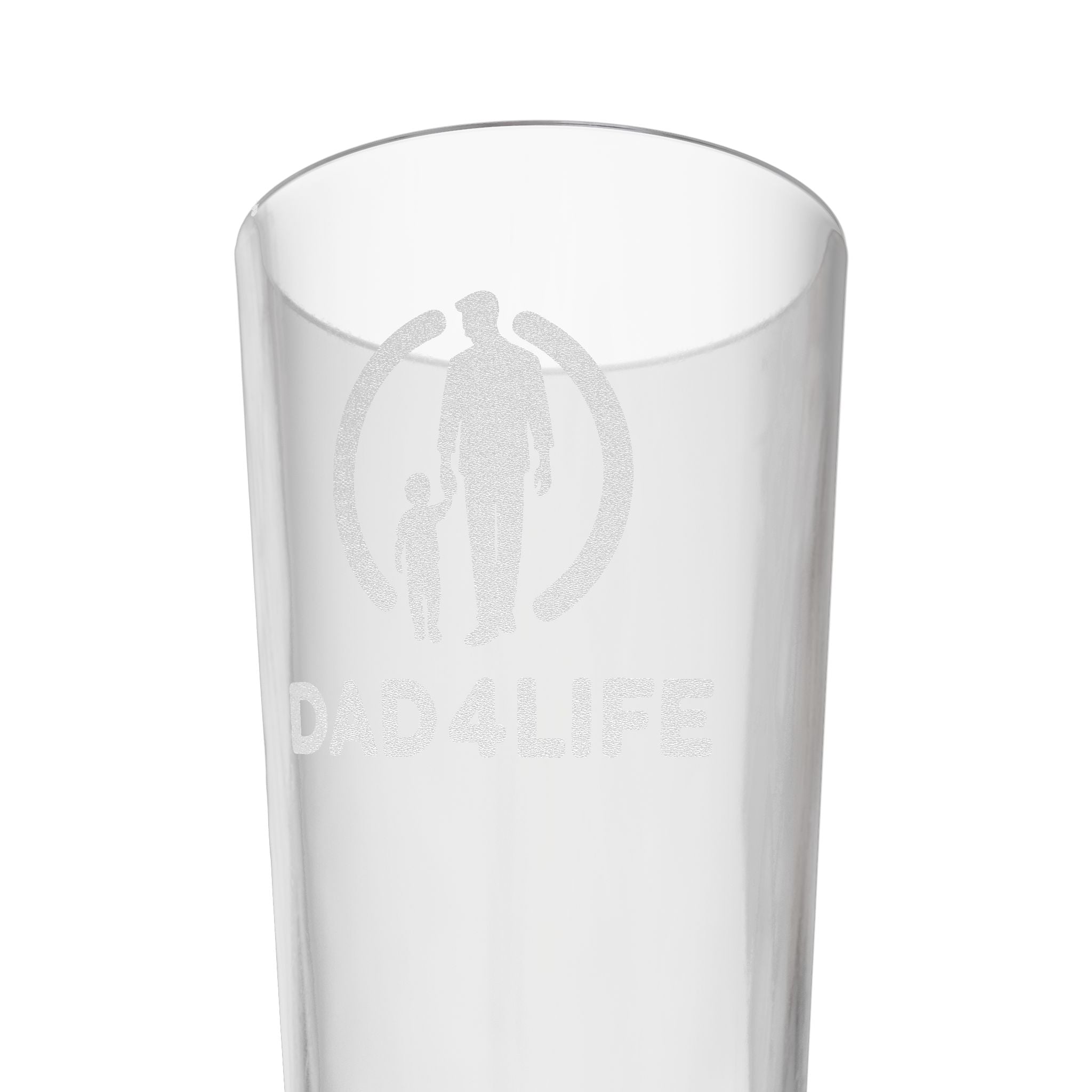 Engraved 'DAD 4 LIFE' 16oz Pint Mixing Glass – Father's Day Beer & Cocktail Gift