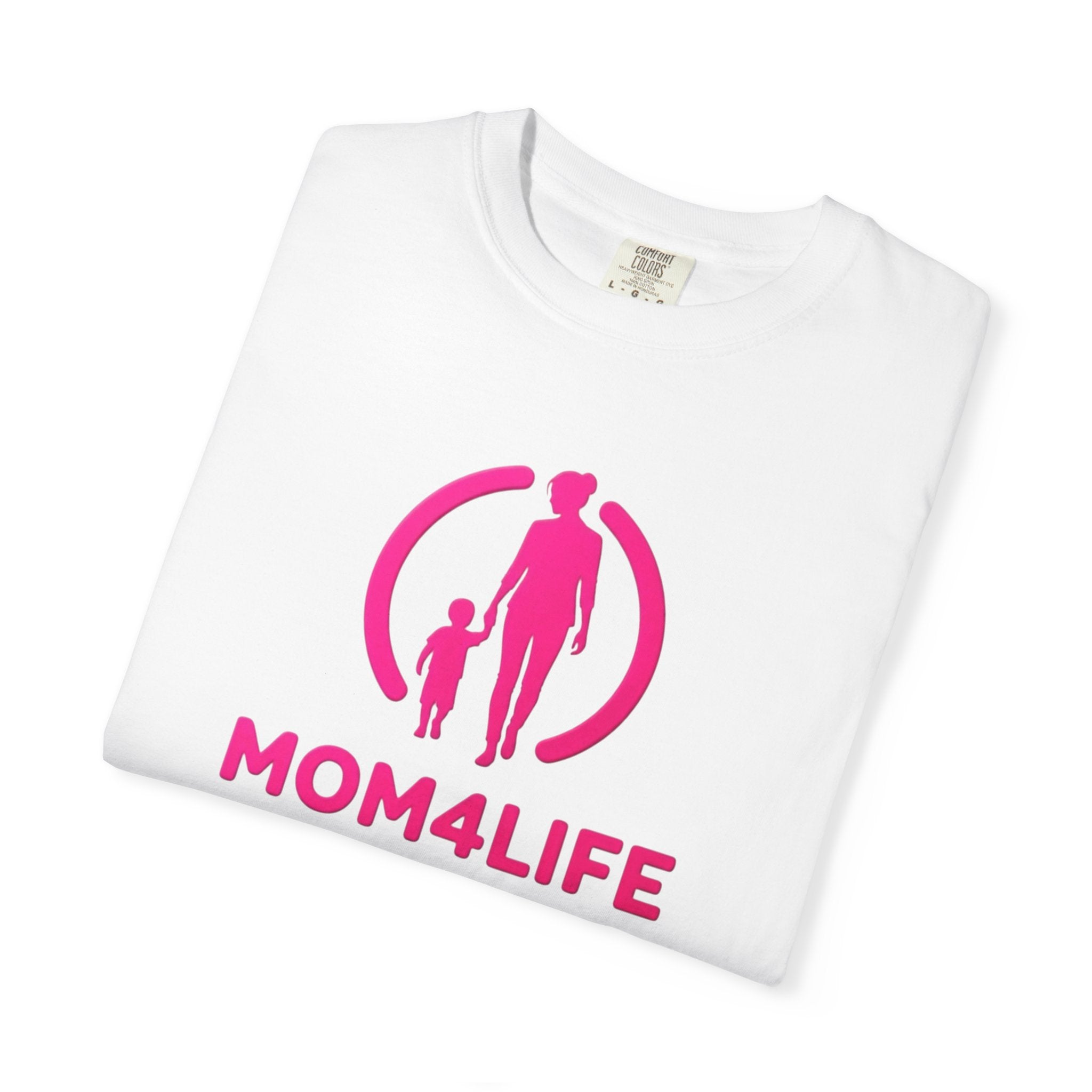 Mom4Life T-Shirt — Mother's Day Graphic Tee with Mom and Child Silhouette