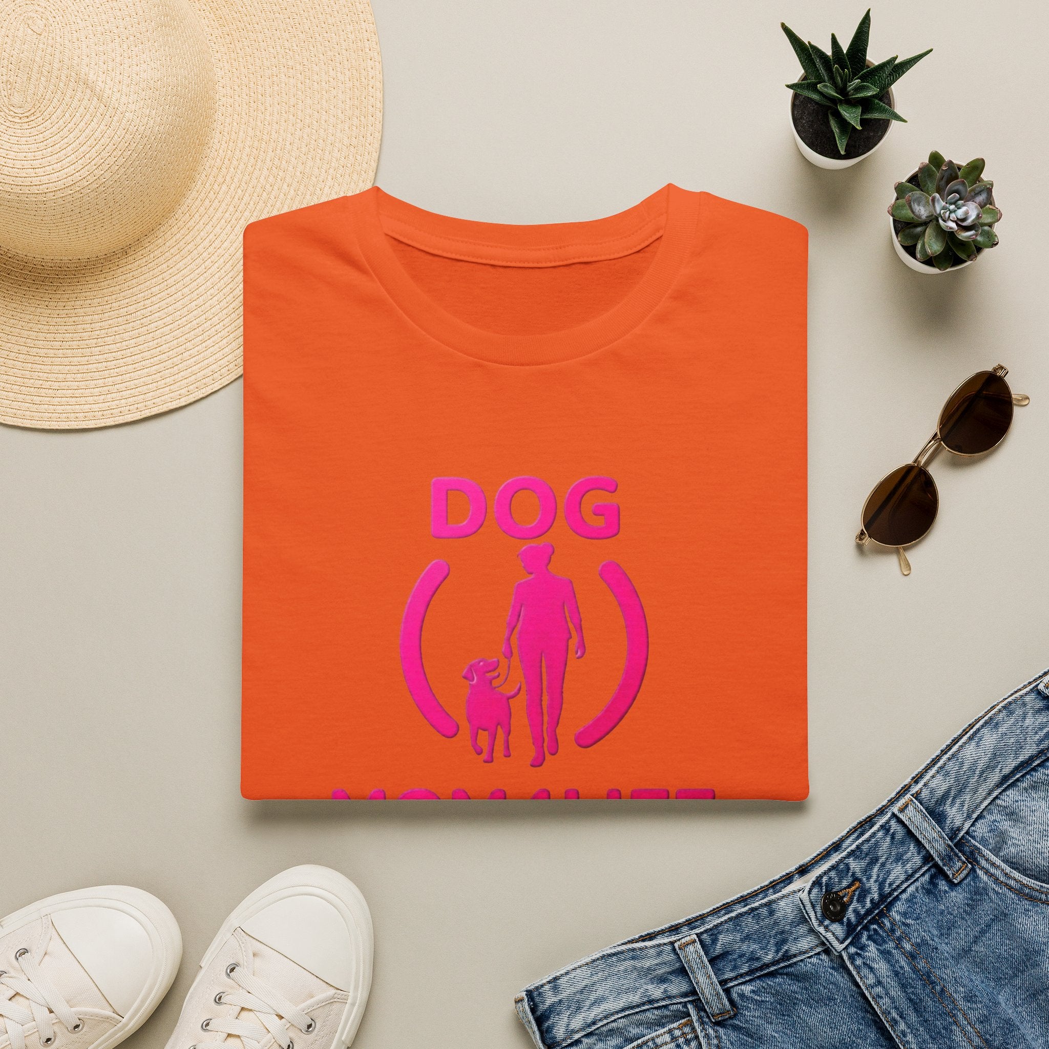 Dog Mom 4 Life T-Shirt — Pink Silhouette Pet Lover Tee