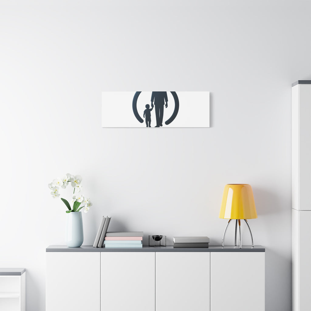 Canvas Wall Art — “DAD4LIFE” Father & Child Matte Stretched Canvas