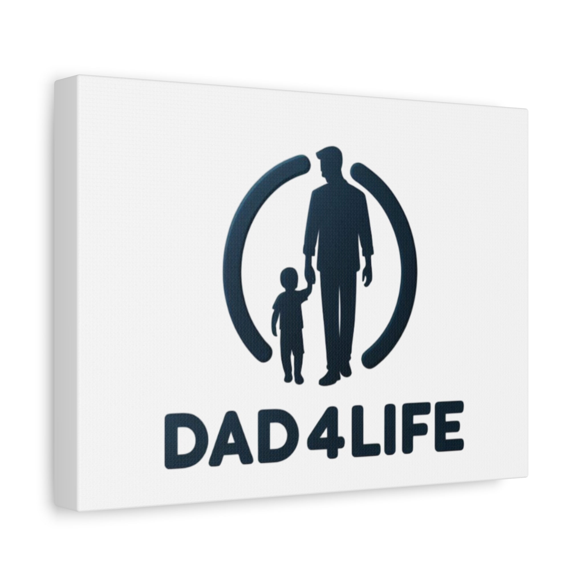 Canvas Wall Art — “DAD4LIFE” Father & Child Matte Stretched Canvas
