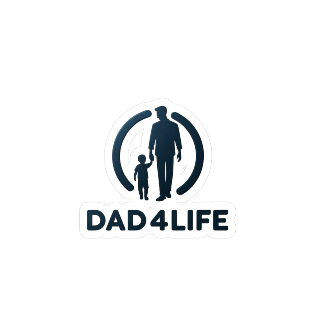 Dad4Life Vinyl Sticker — Father & Child Kiss-Cut Decal (Perfect for Cars, Laptops & Gifts)