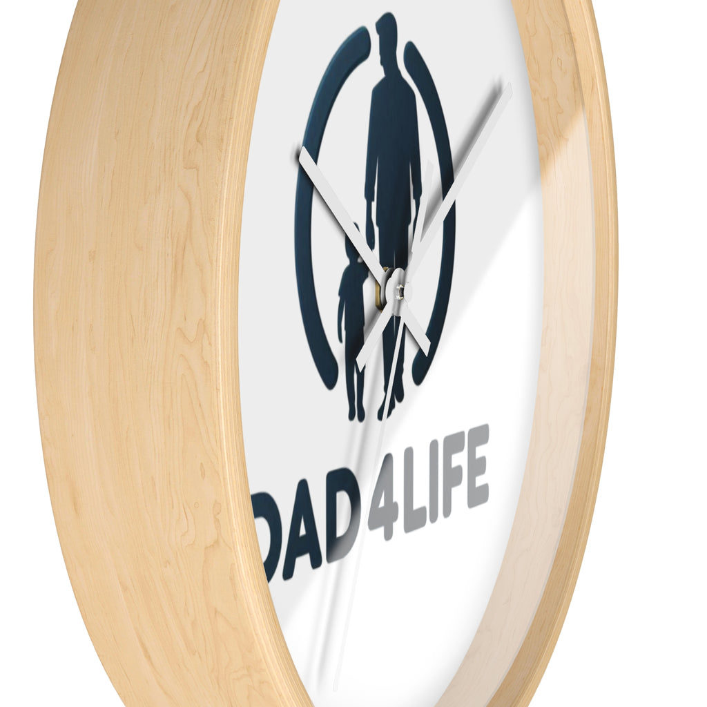 Dad4Life Wall Clock — Father & Child Silhouette Decorative Clock, Gift for Dads (Father's Day)