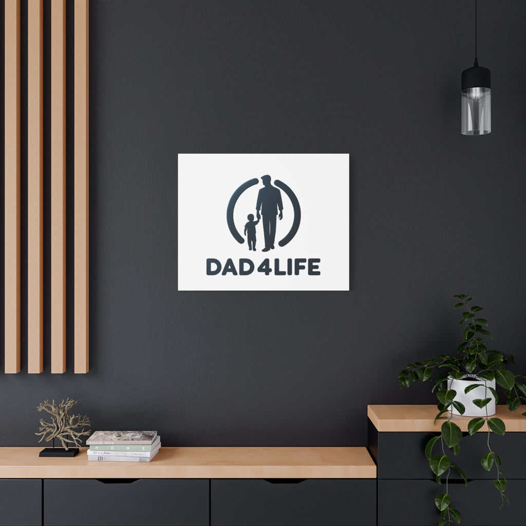 Canvas Wall Art — “DAD4LIFE” Father & Child Matte Stretched Canvas