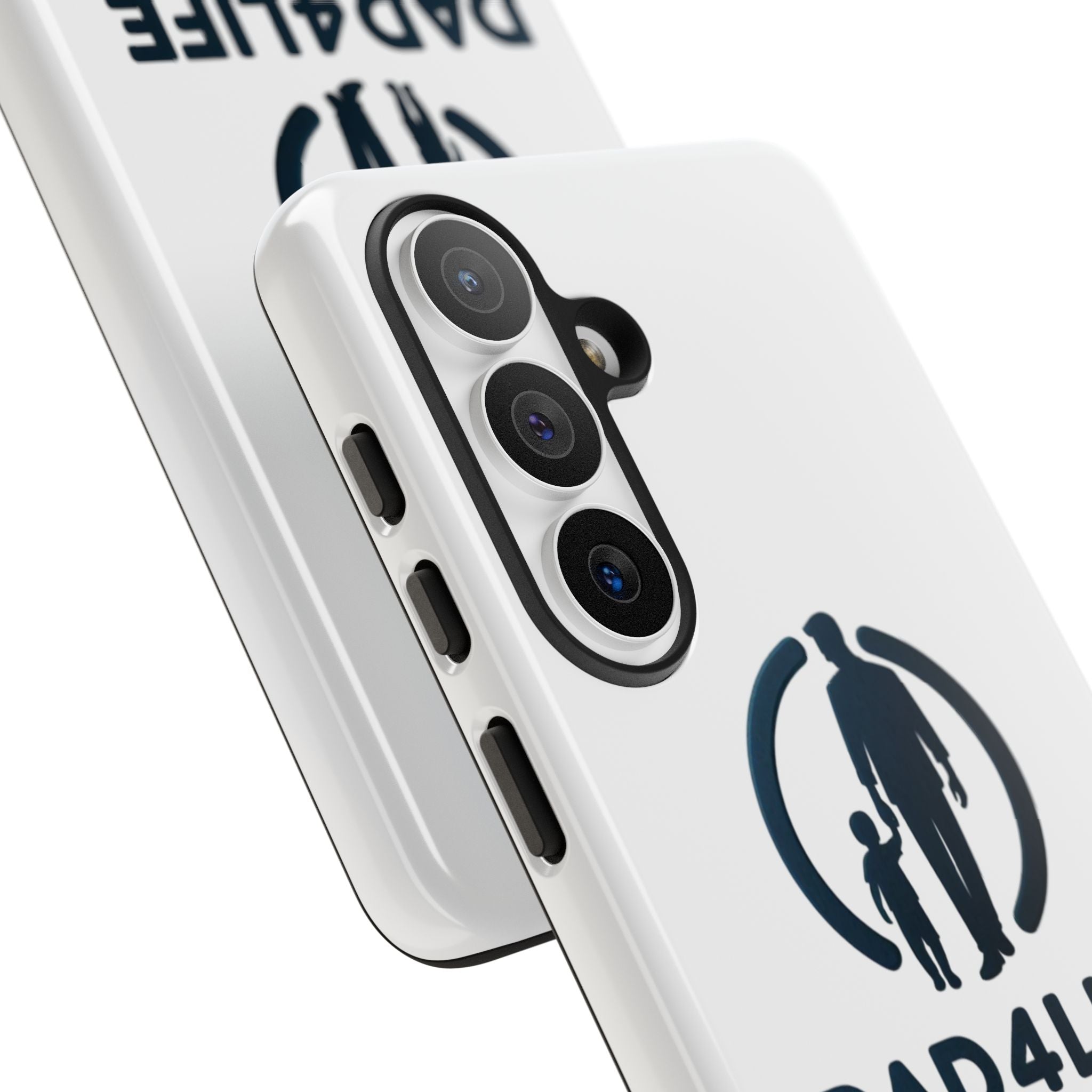 Funda protectora para teléfono Dad4Life — Funda protectora con silueta de padre e hijo