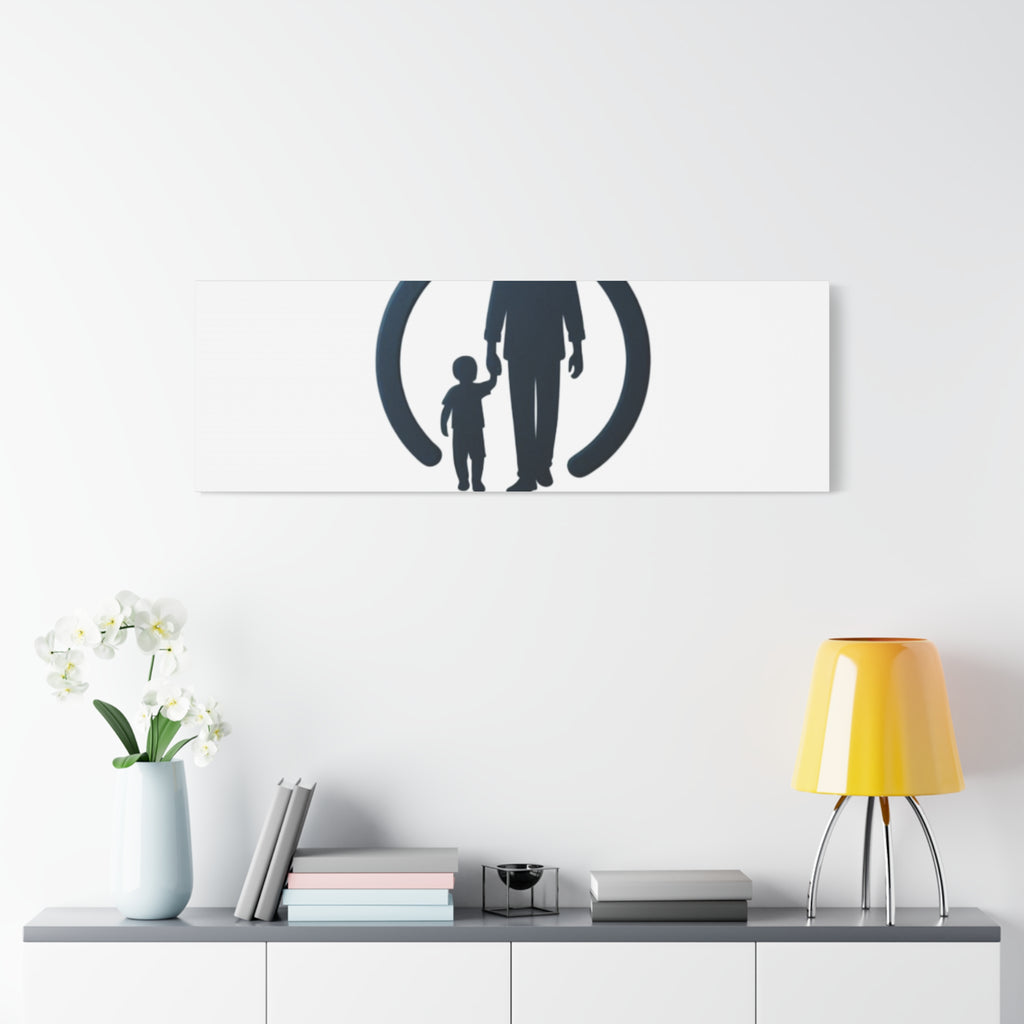 Canvas Wall Art — “DAD4LIFE” Father & Child Matte Stretched Canvas