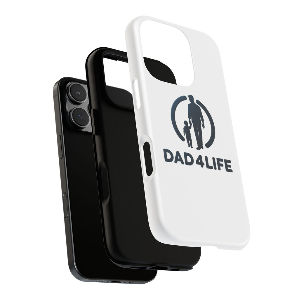 Funda protectora para teléfono Dad4Life — Funda protectora con silueta de padre e hijo