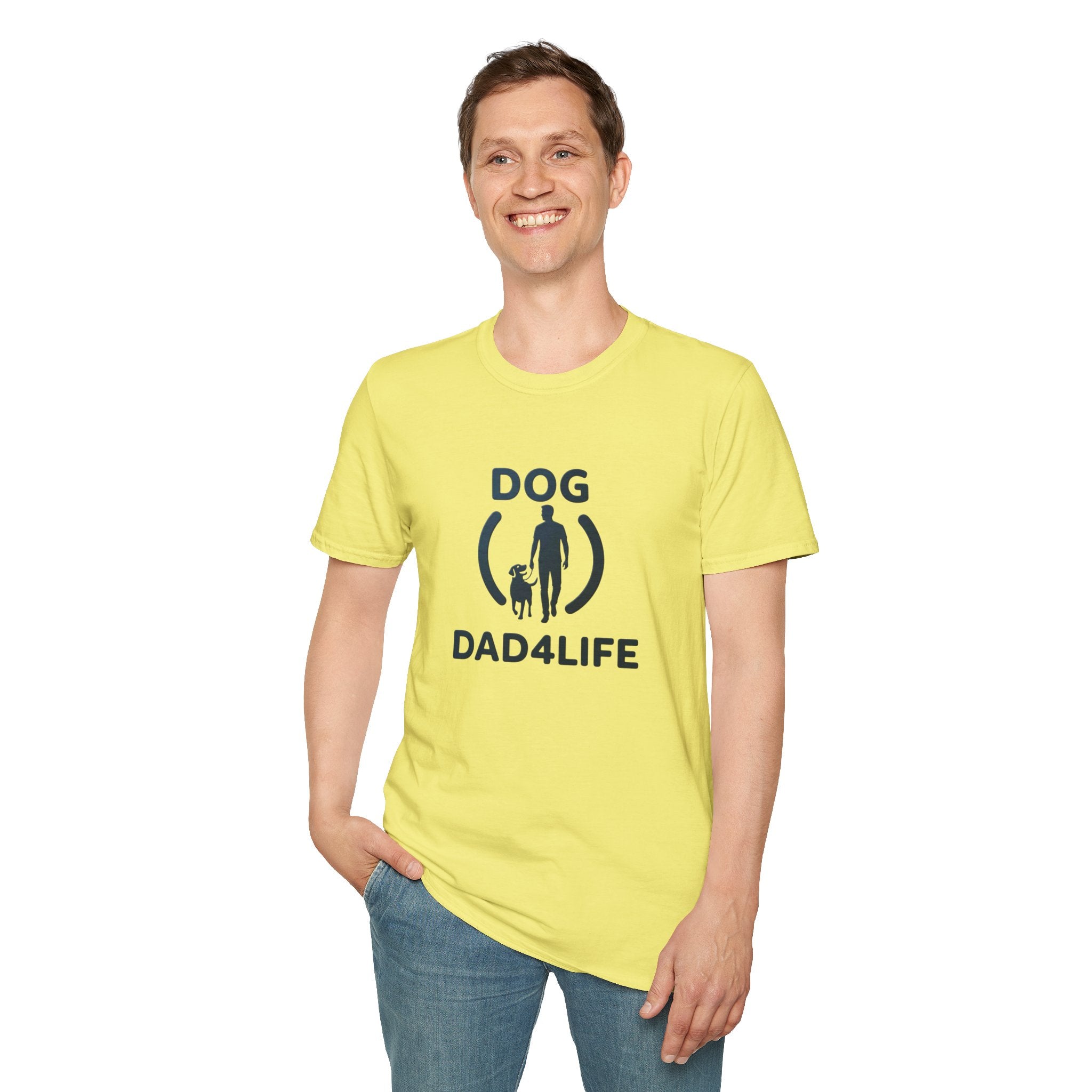 Dog Dad T-Shirt — "DOG DAD4LIFE" Graphic Tee for Dog Lovers