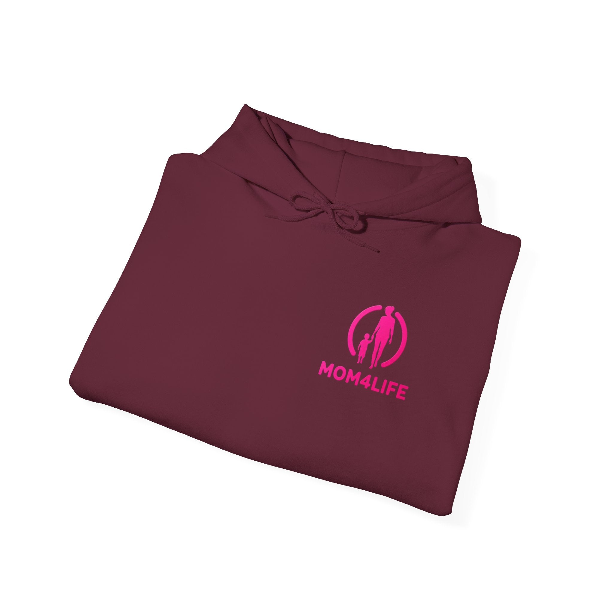 Mom4Life Hoodie – Pink Logo Mother's Day Pullover
