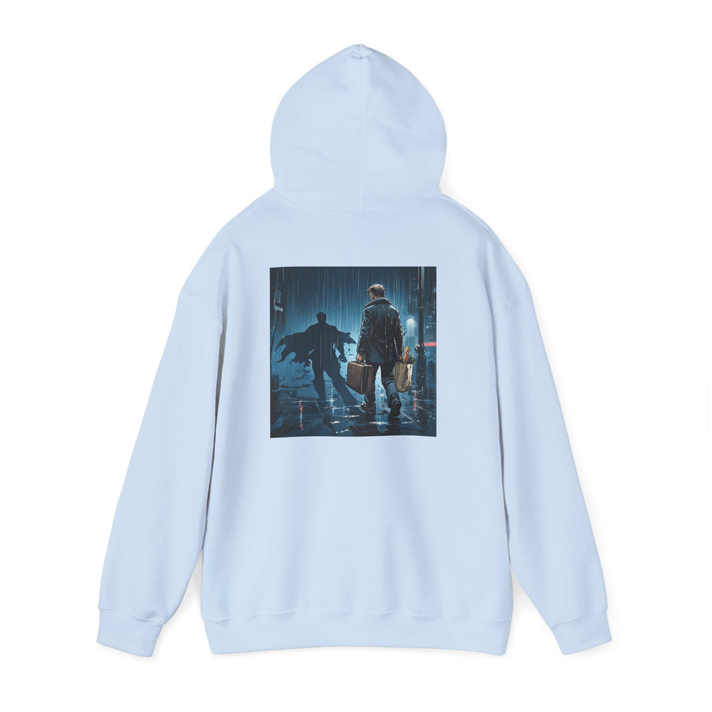 Dad 4 Life Hoodie — Father & Son Silhouette Pullover with Noir City Back Print