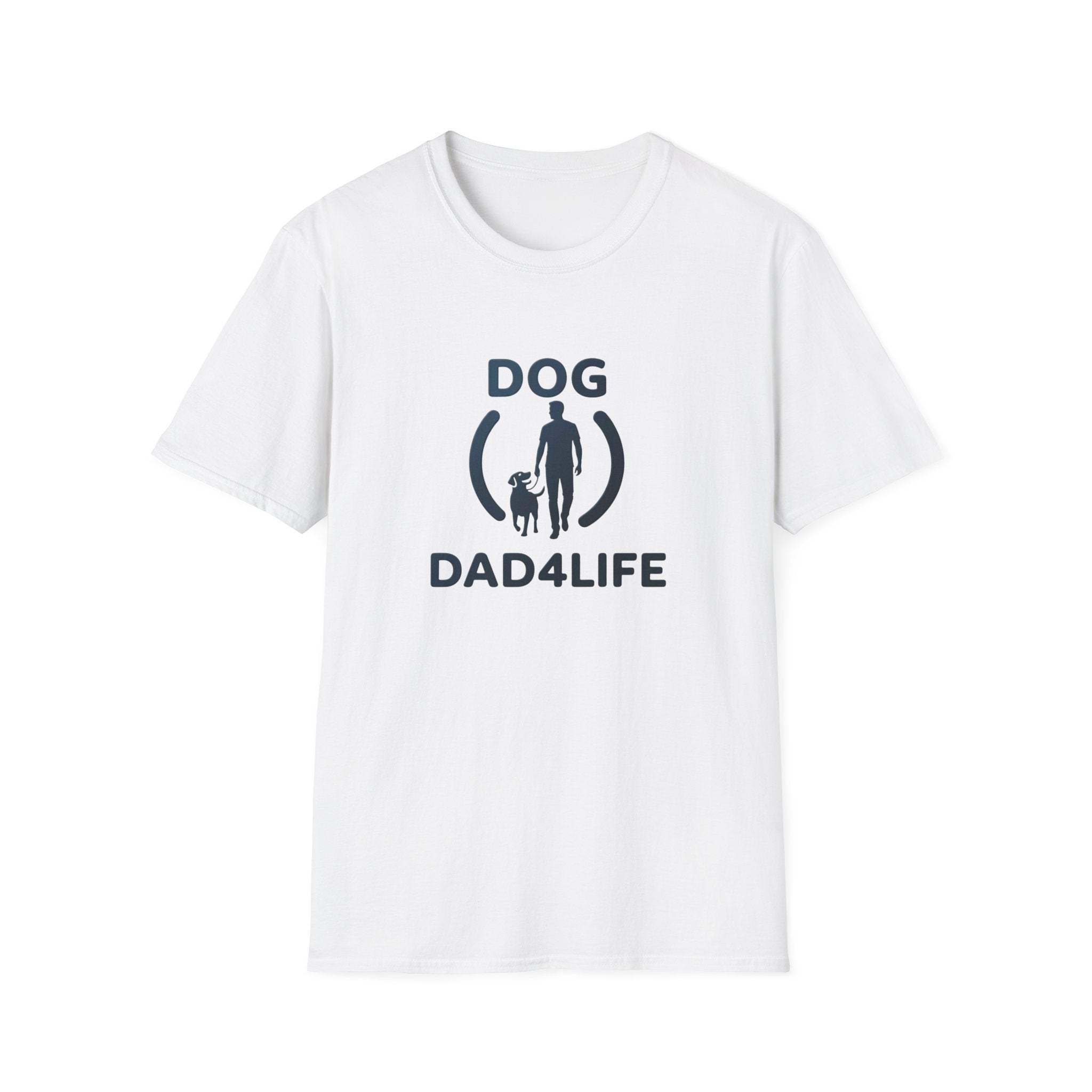 Dog Dad T-Shirt — "DOG DAD4LIFE" Graphic Tee for Dog Lovers