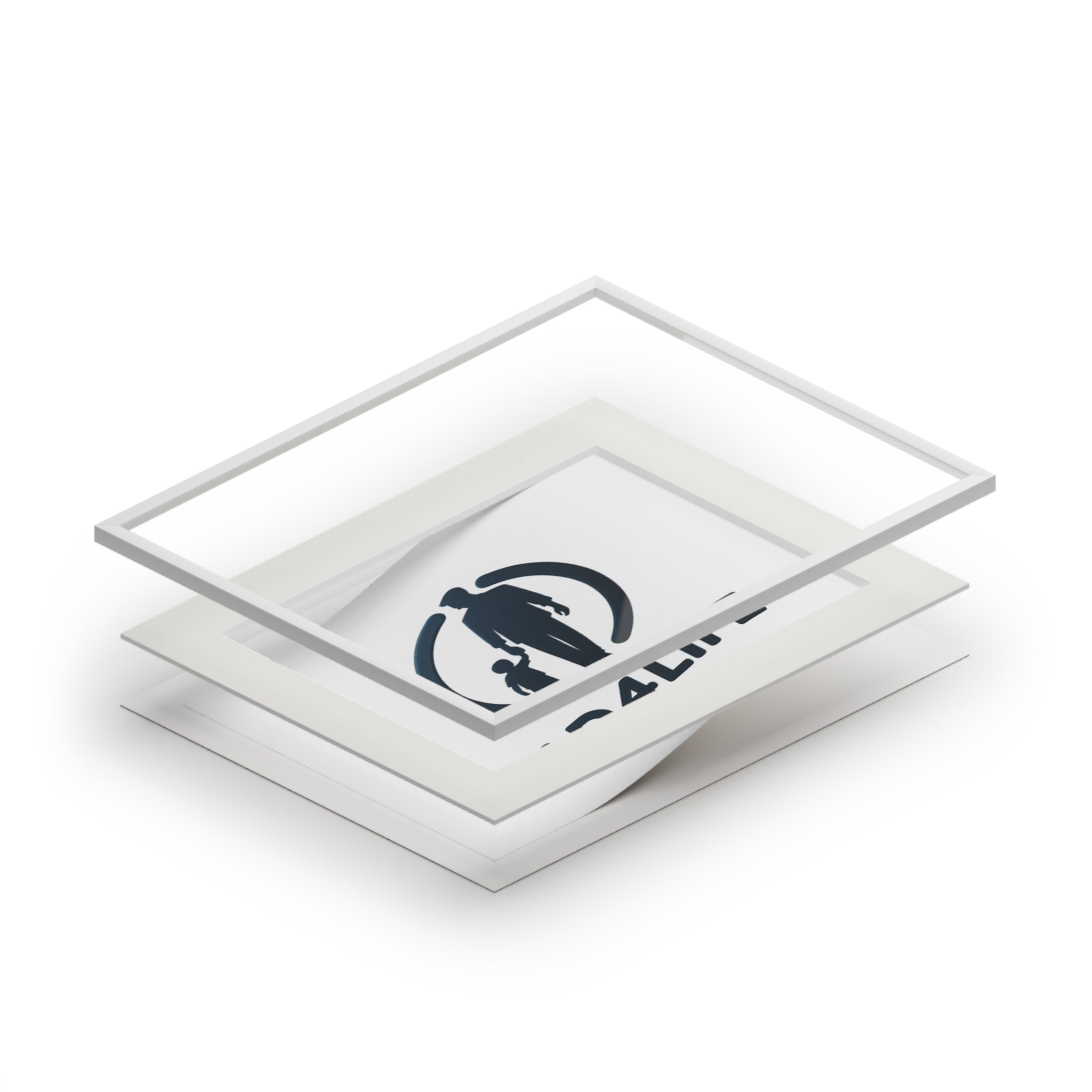 Dad 4 Life Fine Art Print (Passepartout Frame) — Father & Child Wall Art