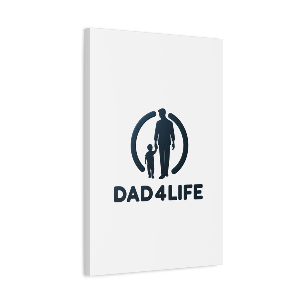 Canvas Wall Art — “DAD4LIFE” Father & Child Matte Stretched Canvas