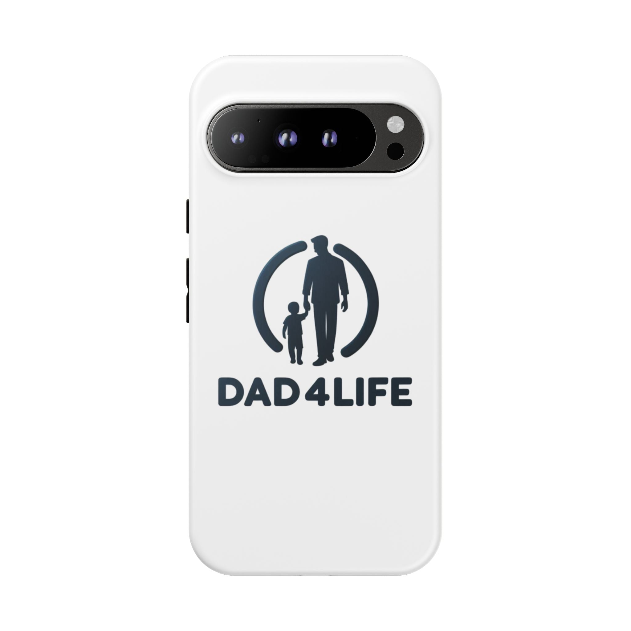 Funda protectora para teléfono Dad4Life — Funda protectora con silueta de padre e hijo