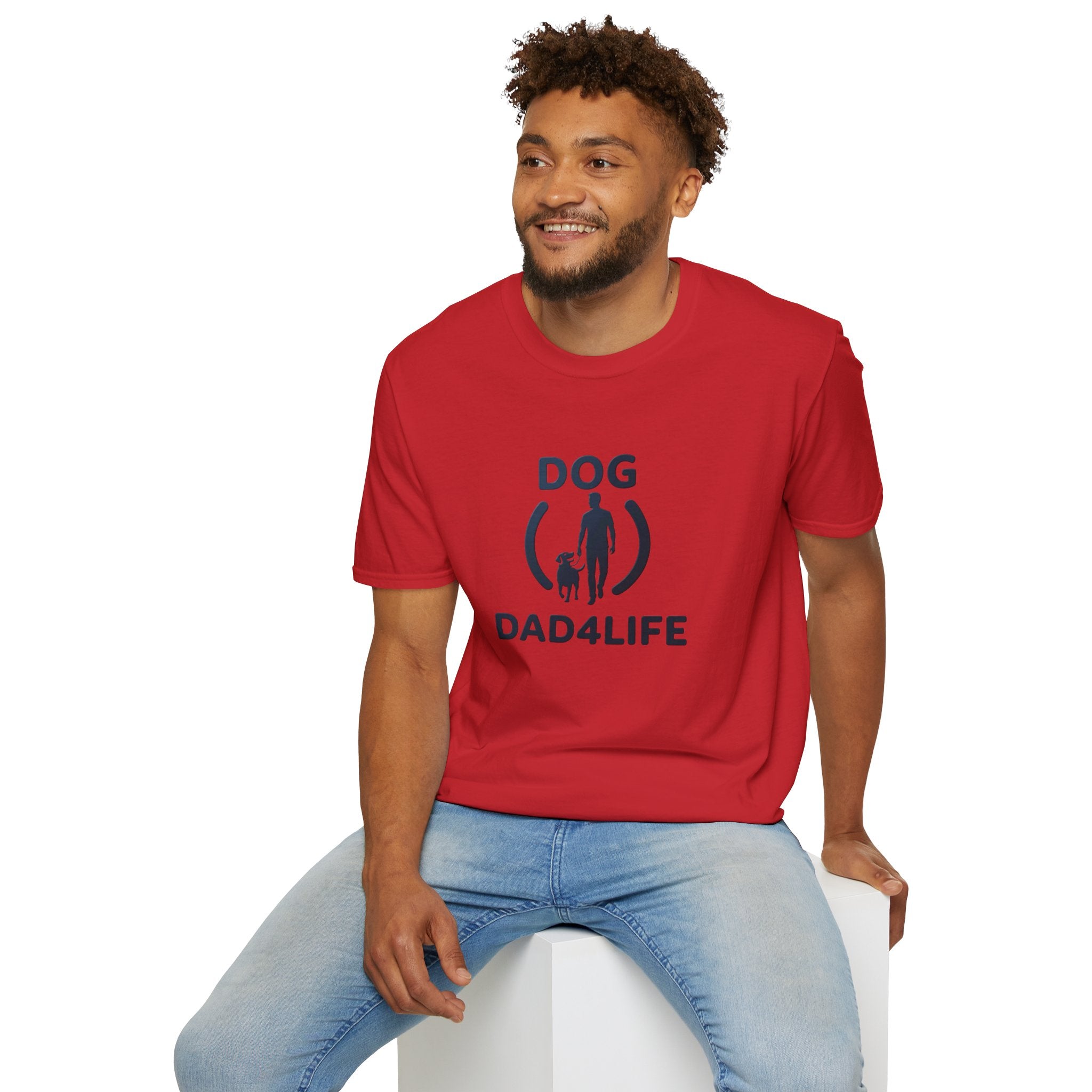 Dog Dad T-Shirt — "DOG DAD4LIFE" Graphic Tee for Dog Lovers