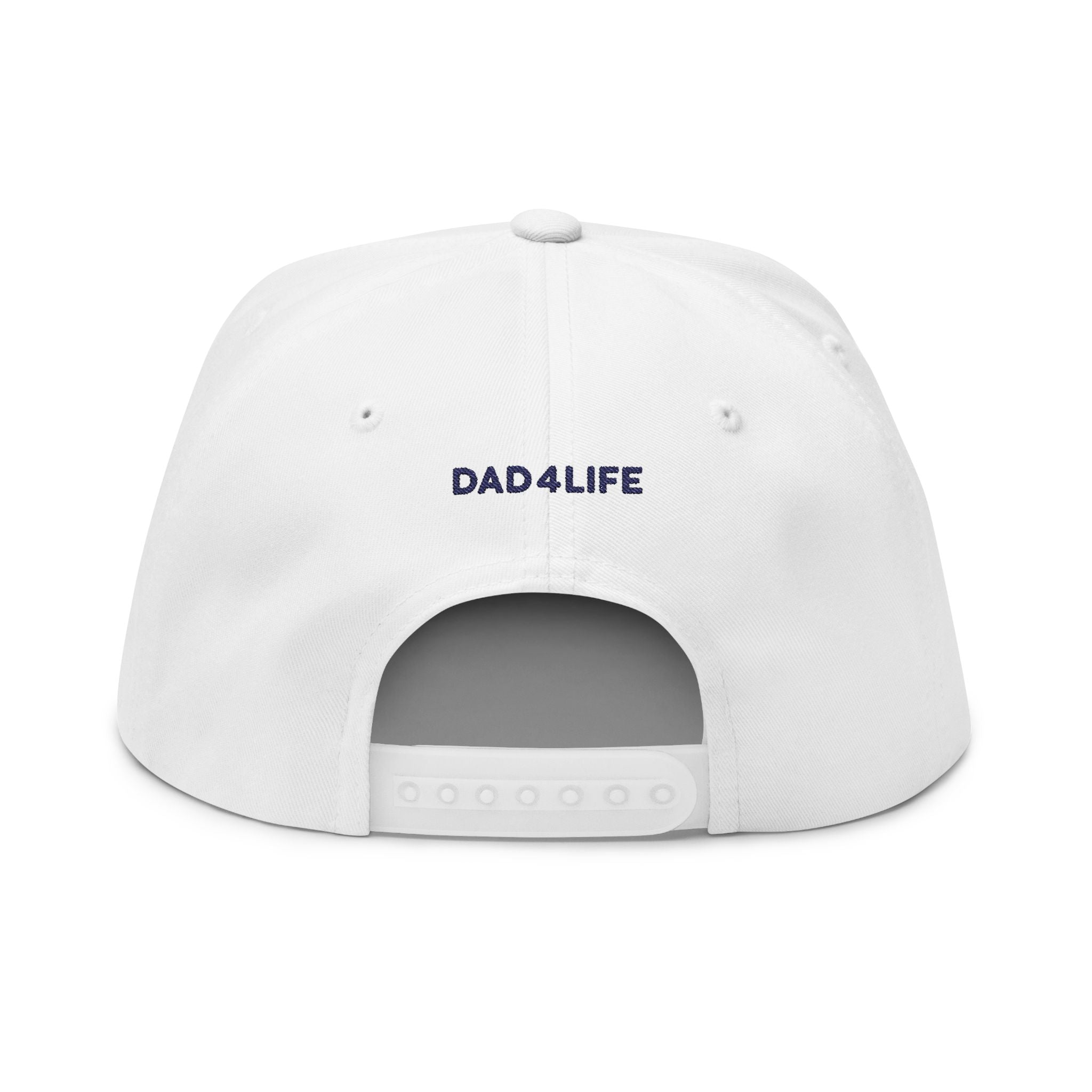 Dad4Life Embroidered Flat Bill Cap — Father & Child Logo Snapback