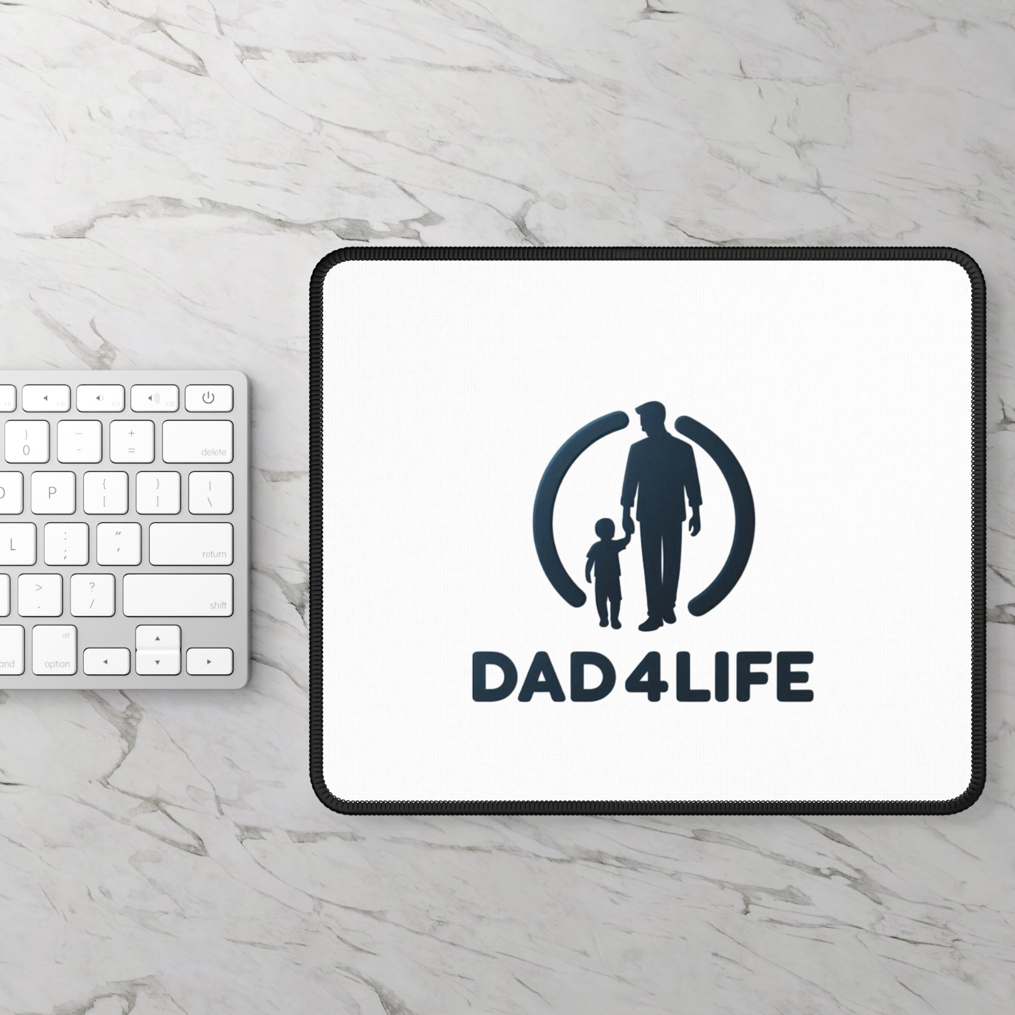 Dad4Life Gaming Mouse Pad — Father & Child Logo Desk Mat, Father’s Day Gift