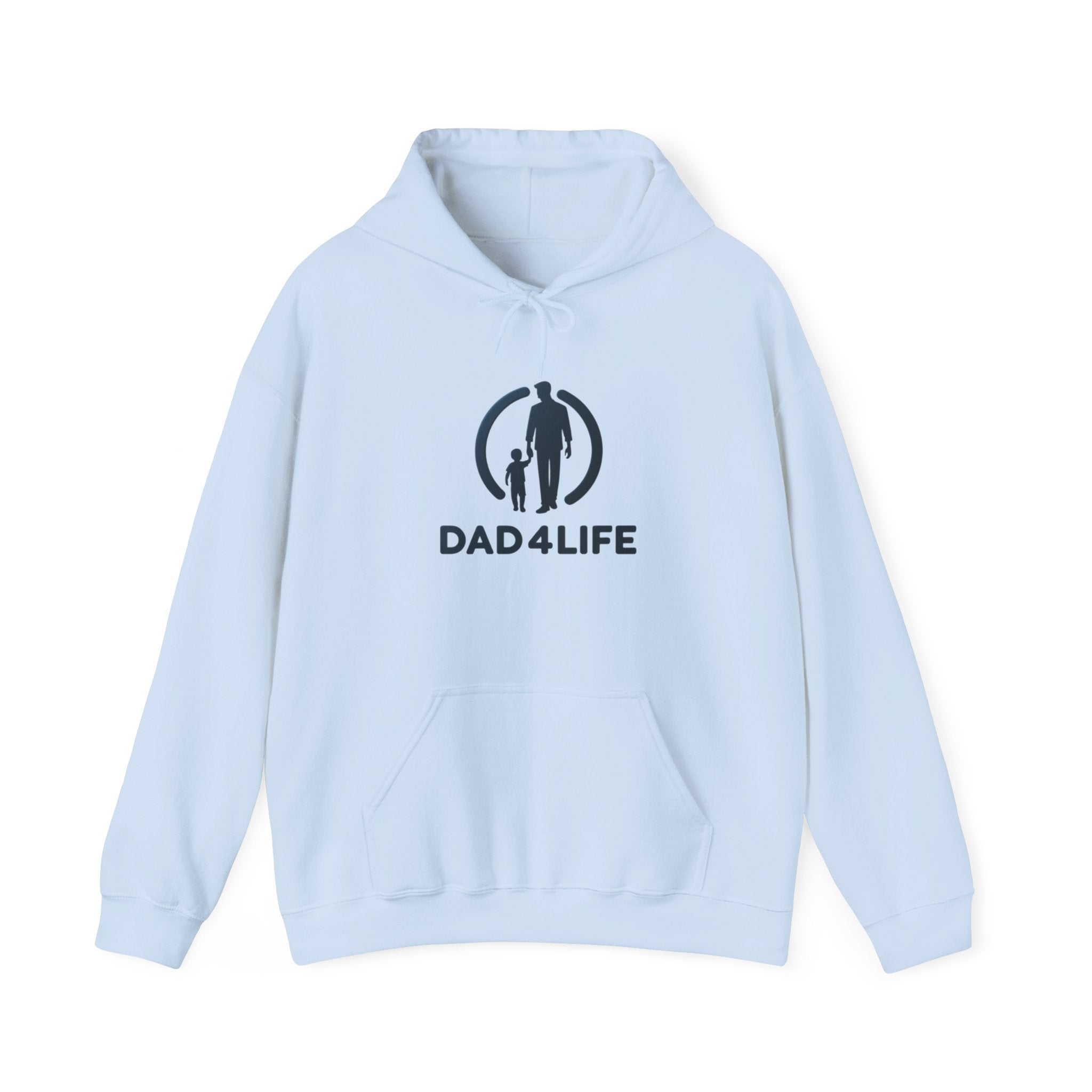 Dad 4 Life Hoodie — Father & Son Silhouette Pullover with Noir City Back Print