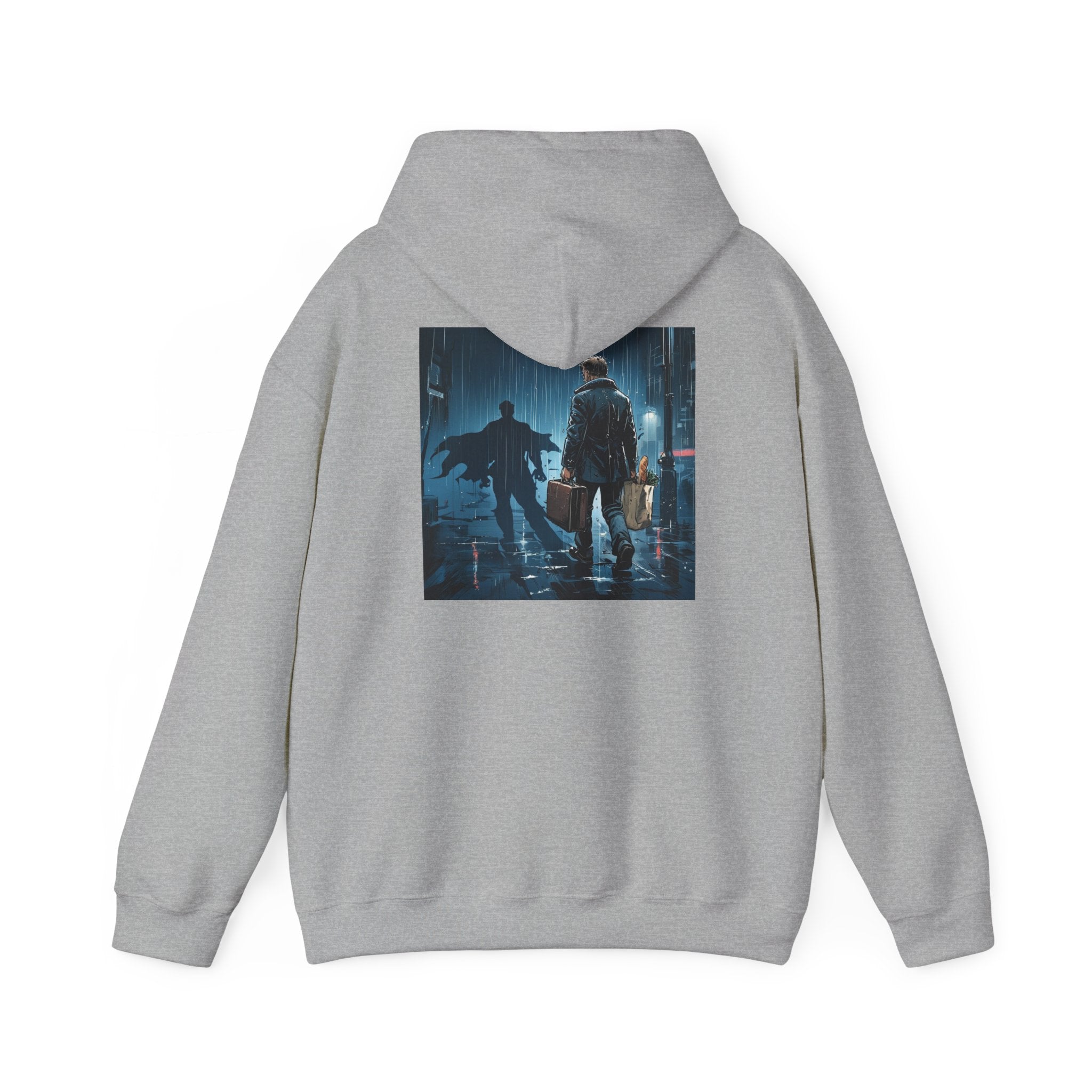 Dad 4 Life Hoodie — Father & Son Silhouette Pullover with Noir City Back Print