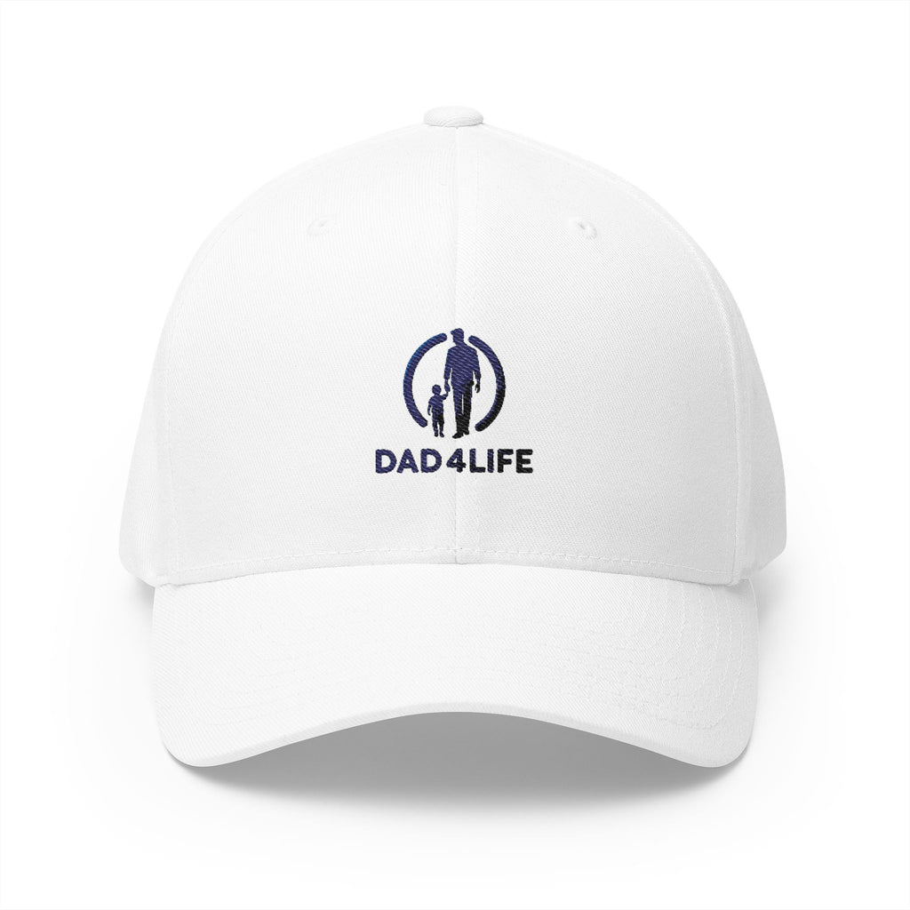Dad4Life Embroidered Dad Baseball Cap — Structured Closed-Back Hat for Fathers, Father’s Day Gift
