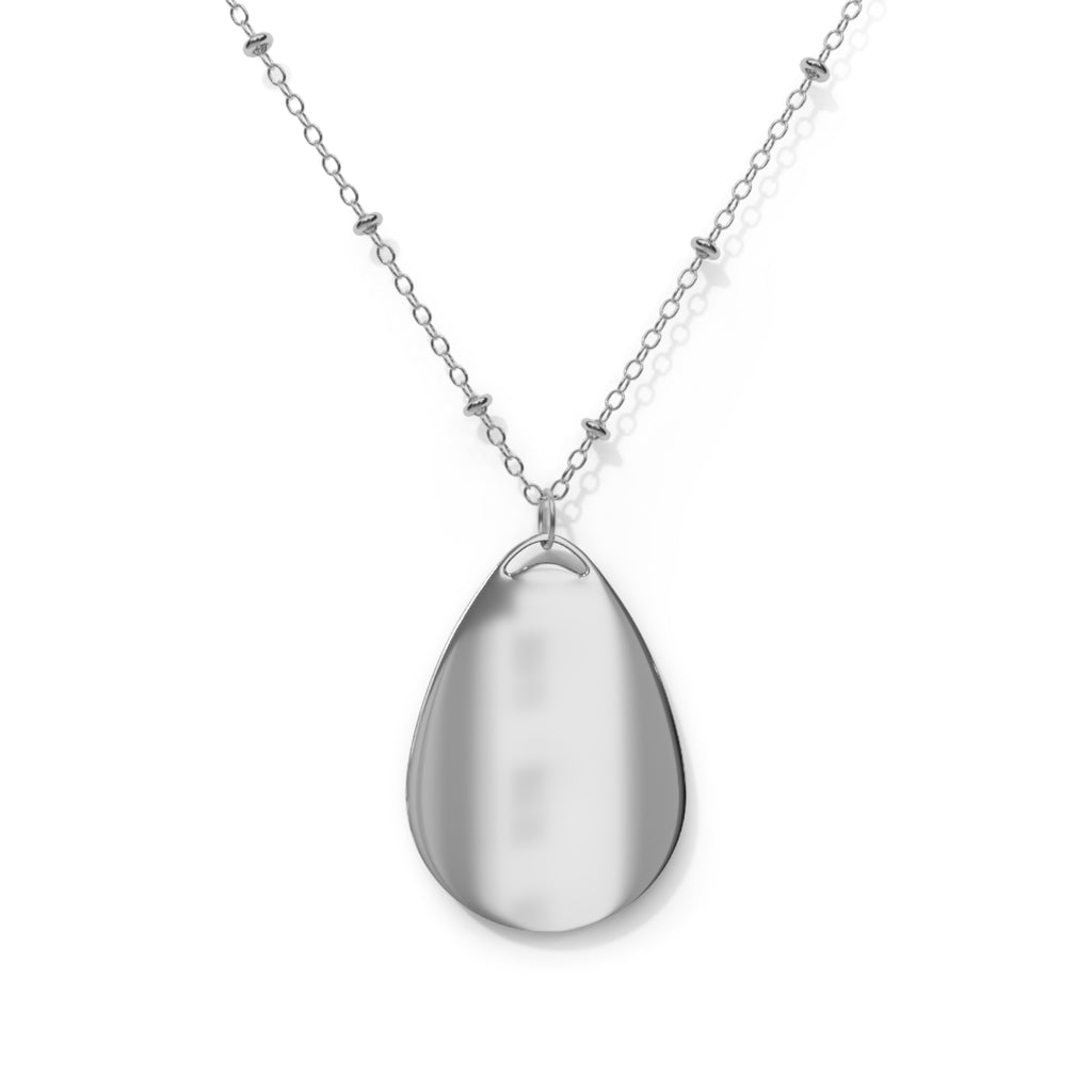 Dad4Life Oval Necklace — Personalized Teardrop Pendant for Fathers, Father’s Day Gift