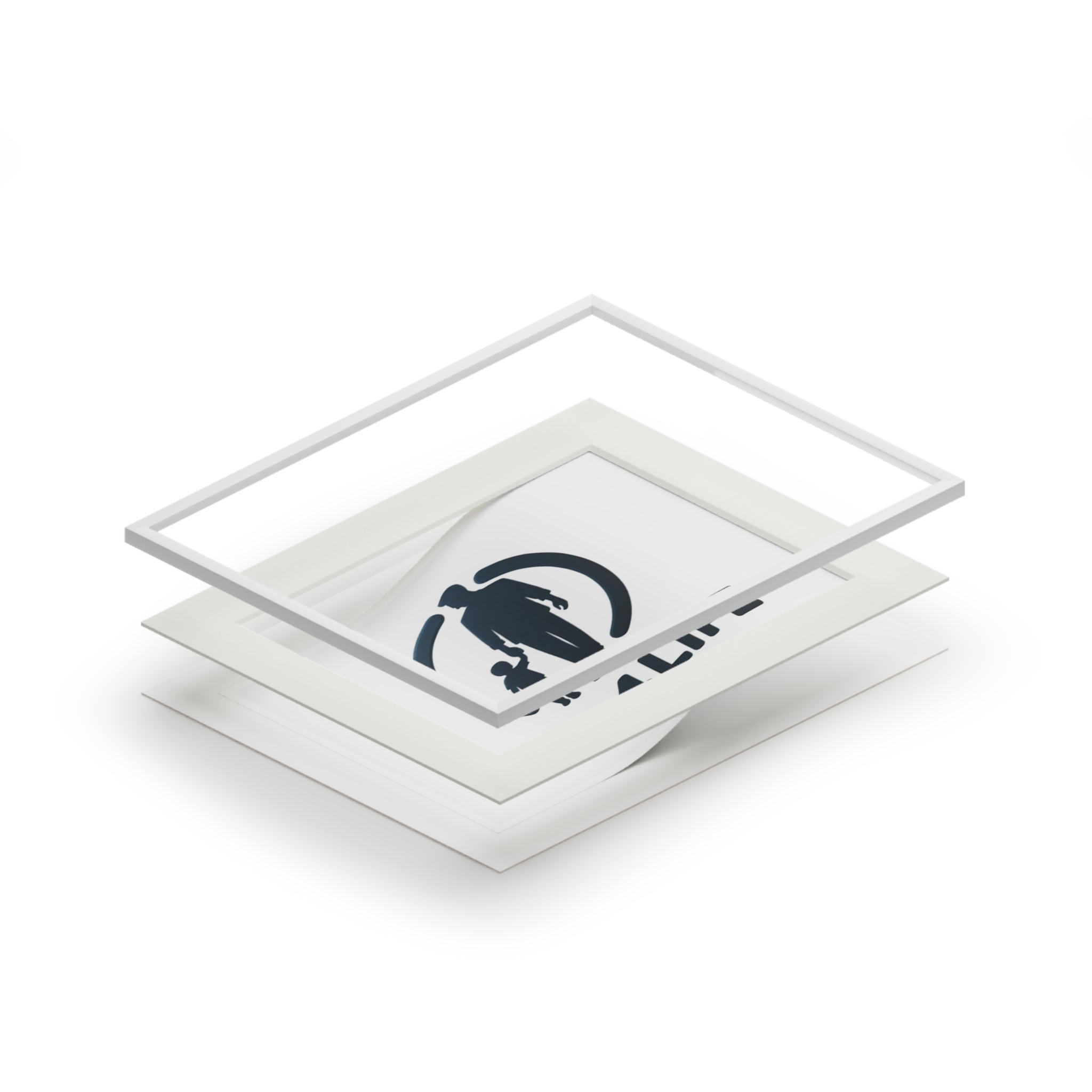 Dad 4 Life Fine Art Print (Passepartout Frame) — Father & Child Wall Art