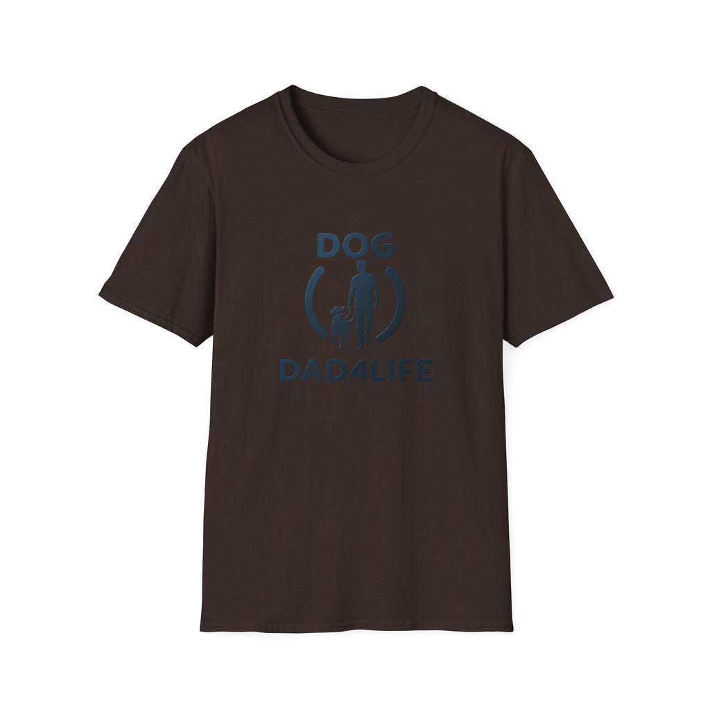 Dog Dad T-Shirt — "DOG DAD4LIFE" Graphic Tee for Dog Lovers
