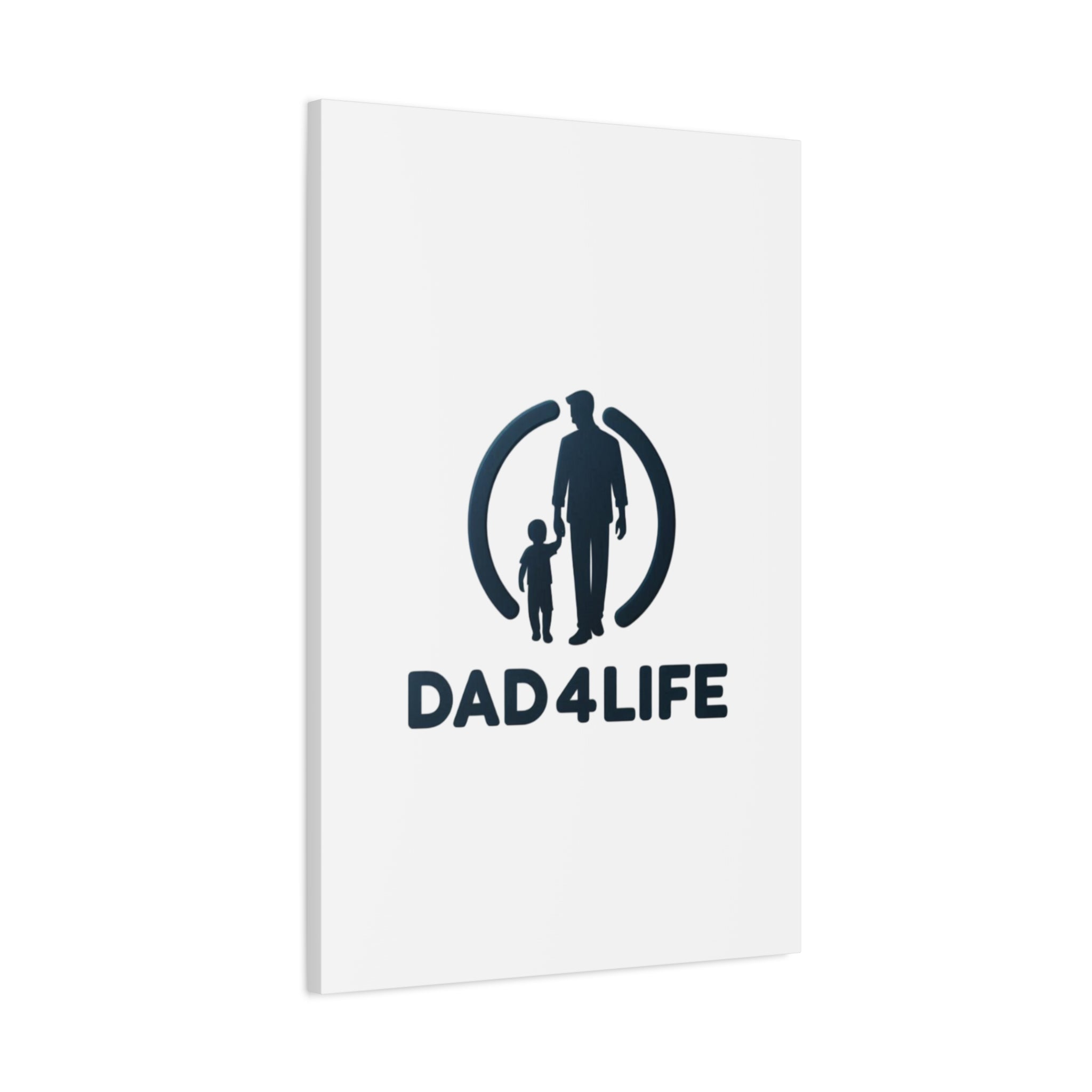 Canvas Wall Art — “DAD4LIFE” Father & Child Matte Stretched Canvas