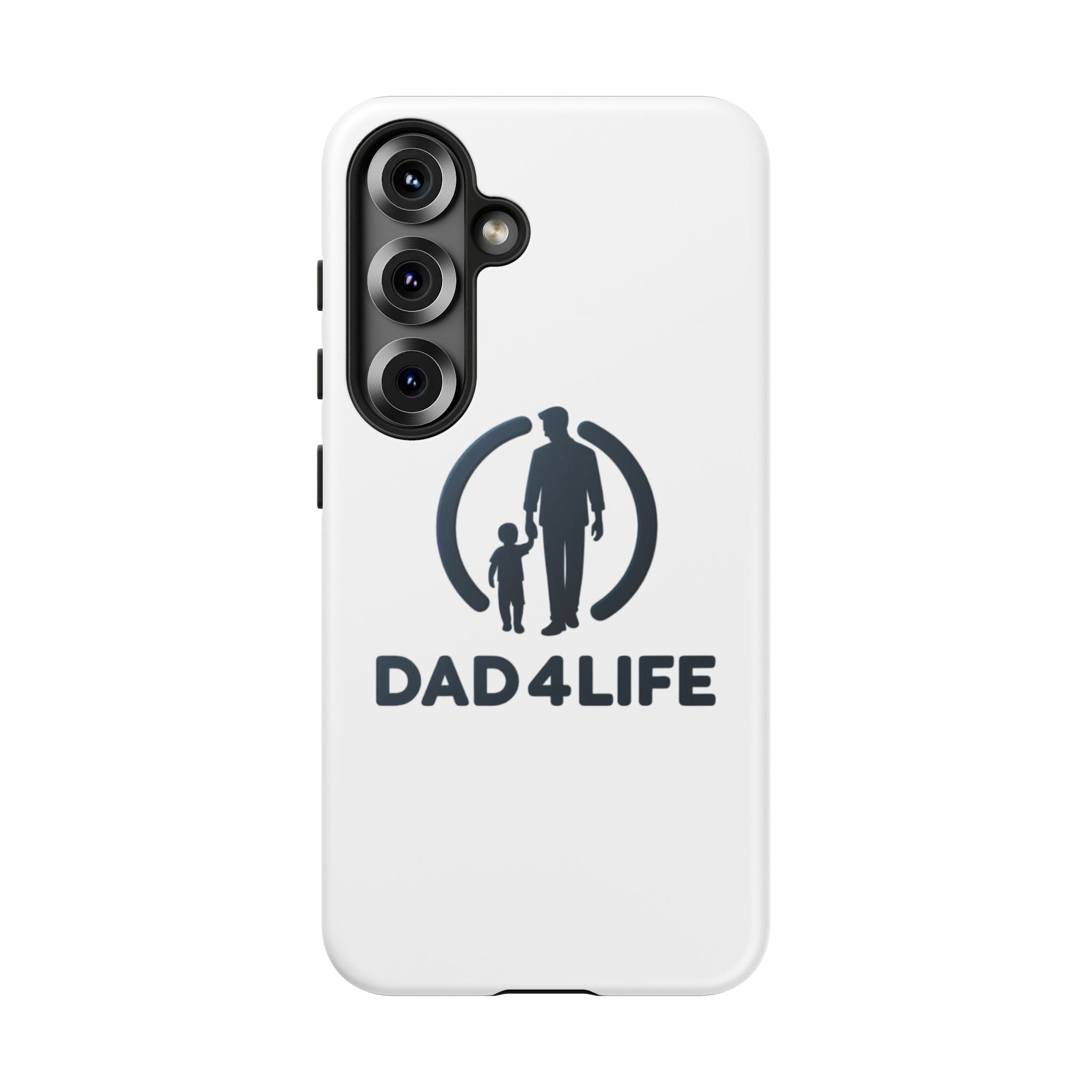 Funda protectora para teléfono Dad4Life — Funda protectora con silueta de padre e hijo