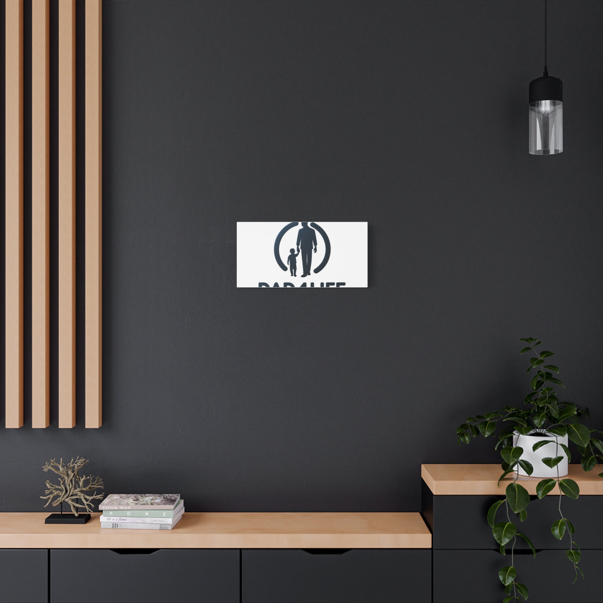 Canvas Wall Art — “DAD4LIFE” Father & Child Matte Stretched Canvas