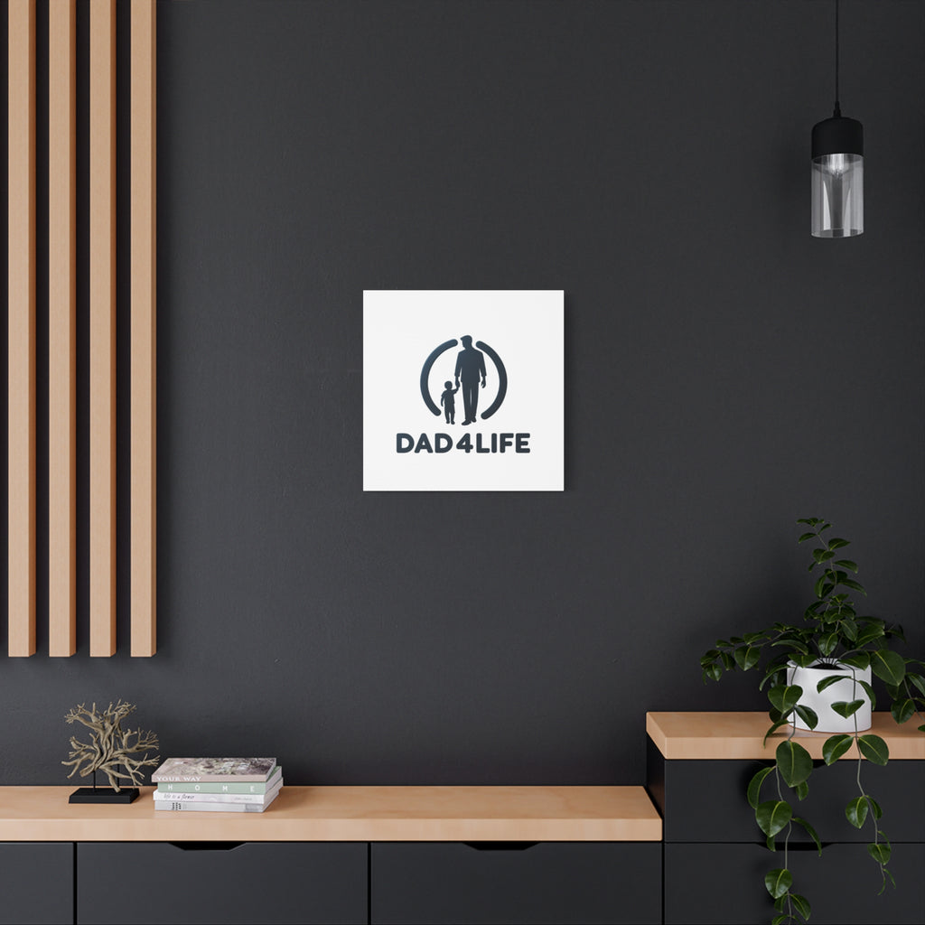 Canvas Wall Art — “DAD4LIFE” Father & Child Matte Stretched Canvas