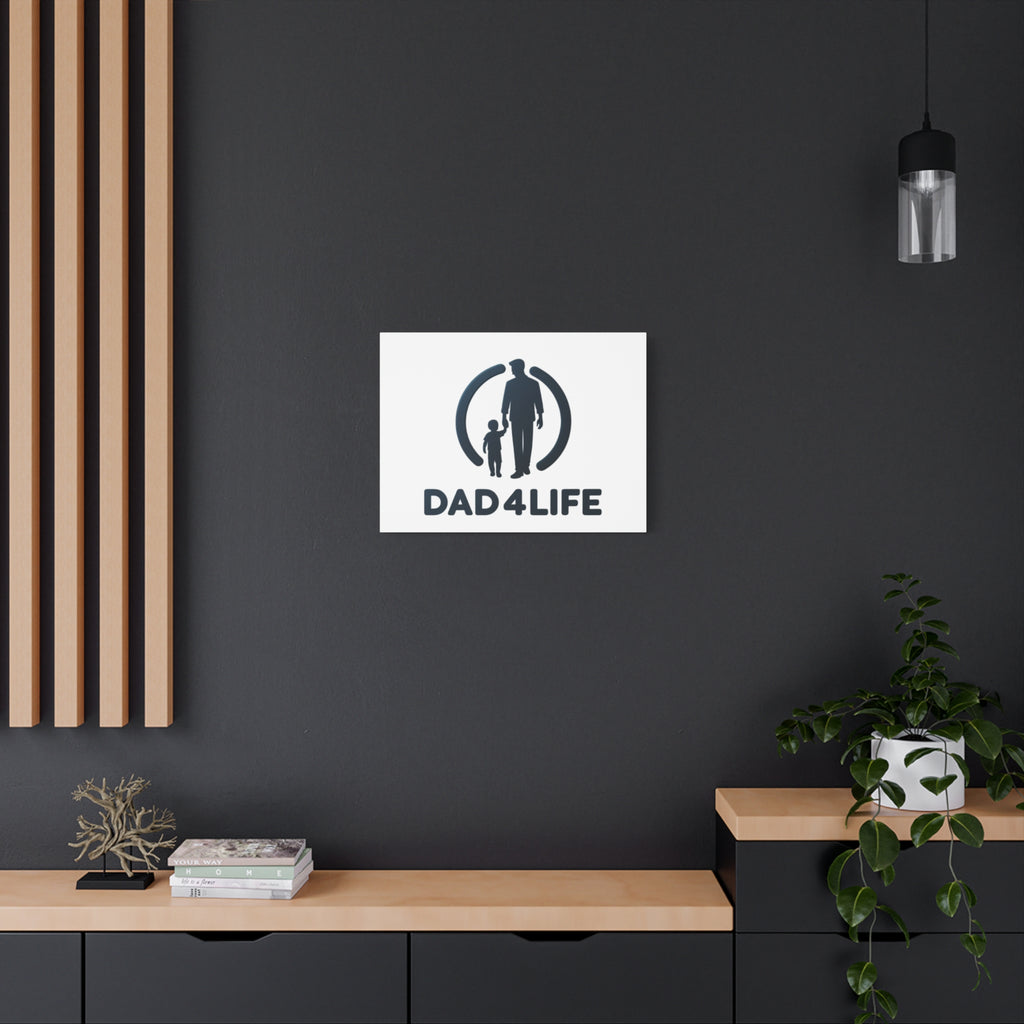 Canvas Wall Art — “DAD4LIFE” Father & Child Matte Stretched Canvas