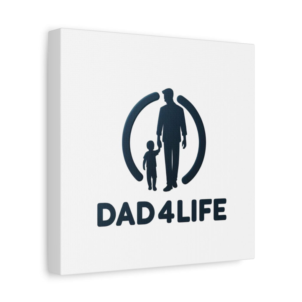 Canvas Wall Art — “DAD4LIFE” Father & Child Matte Stretched Canvas