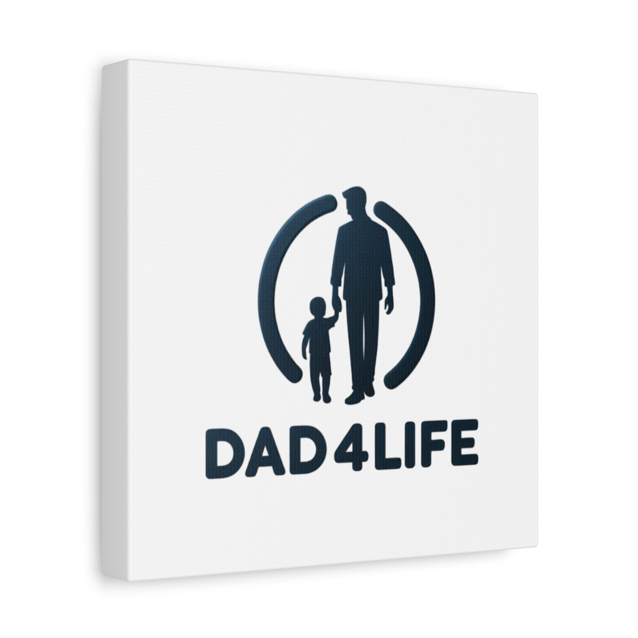 Canvas Wall Art — “DAD4LIFE” Father & Child Matte Stretched Canvas