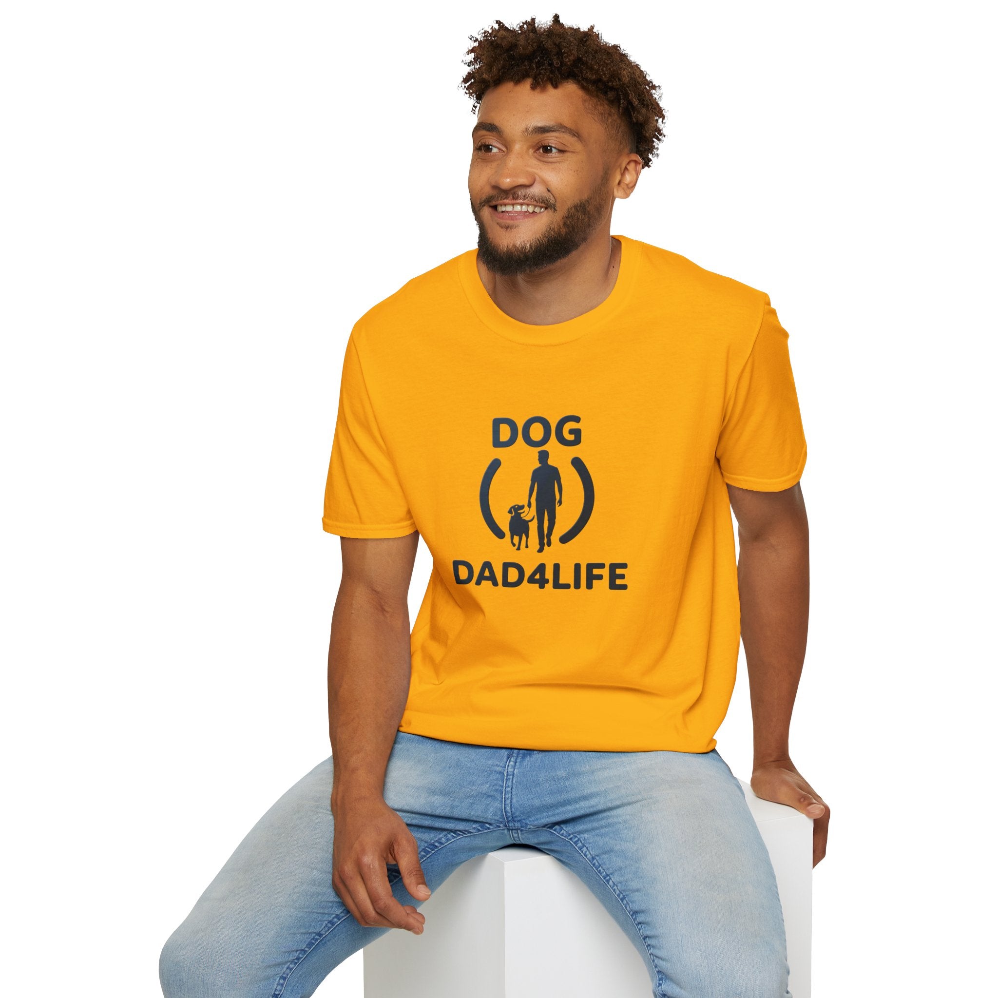 Dog Dad T-Shirt — "DOG DAD4LIFE" Graphic Tee for Dog Lovers