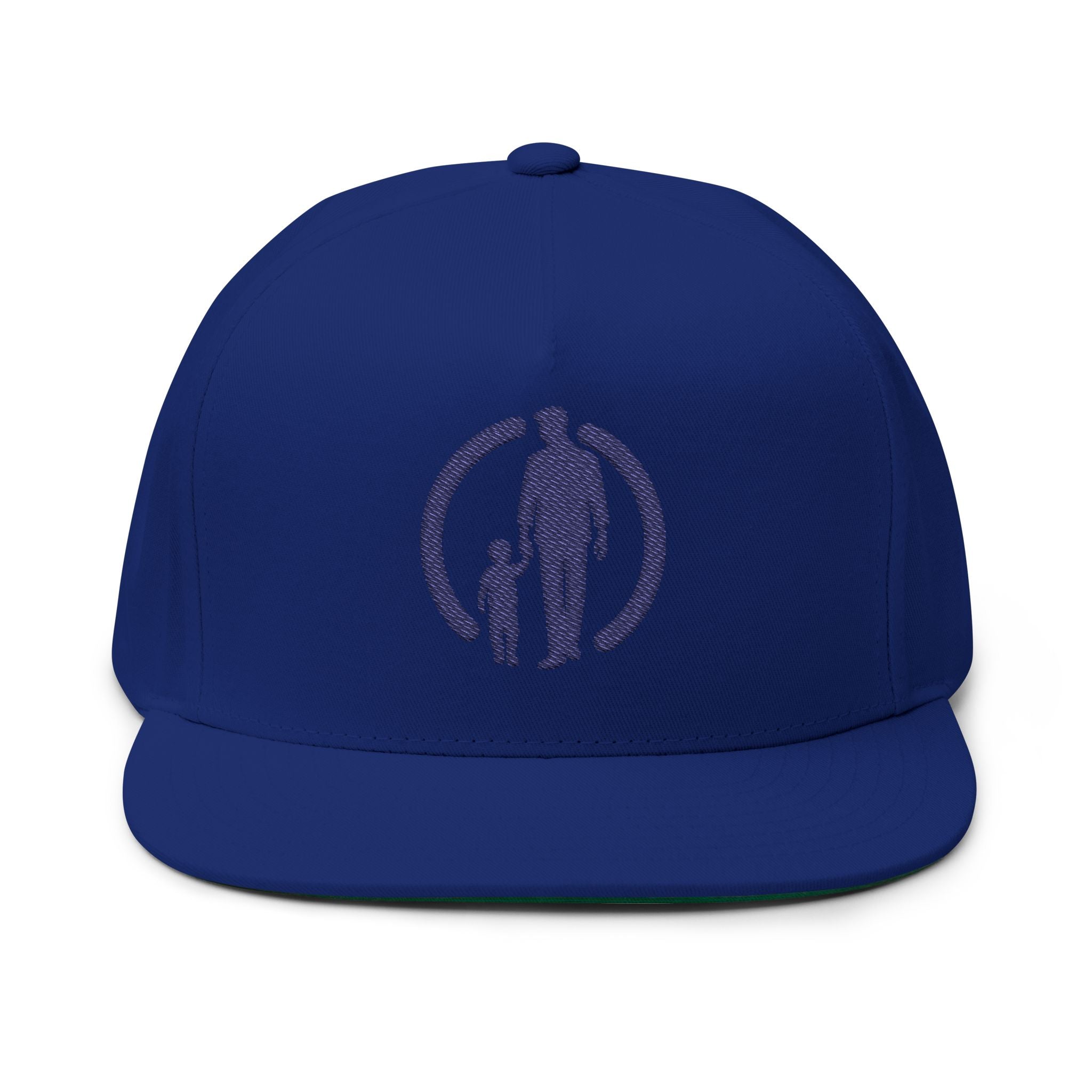 Dad4Life Embroidered Flat Bill Cap — Father & Child Logo Snapback
