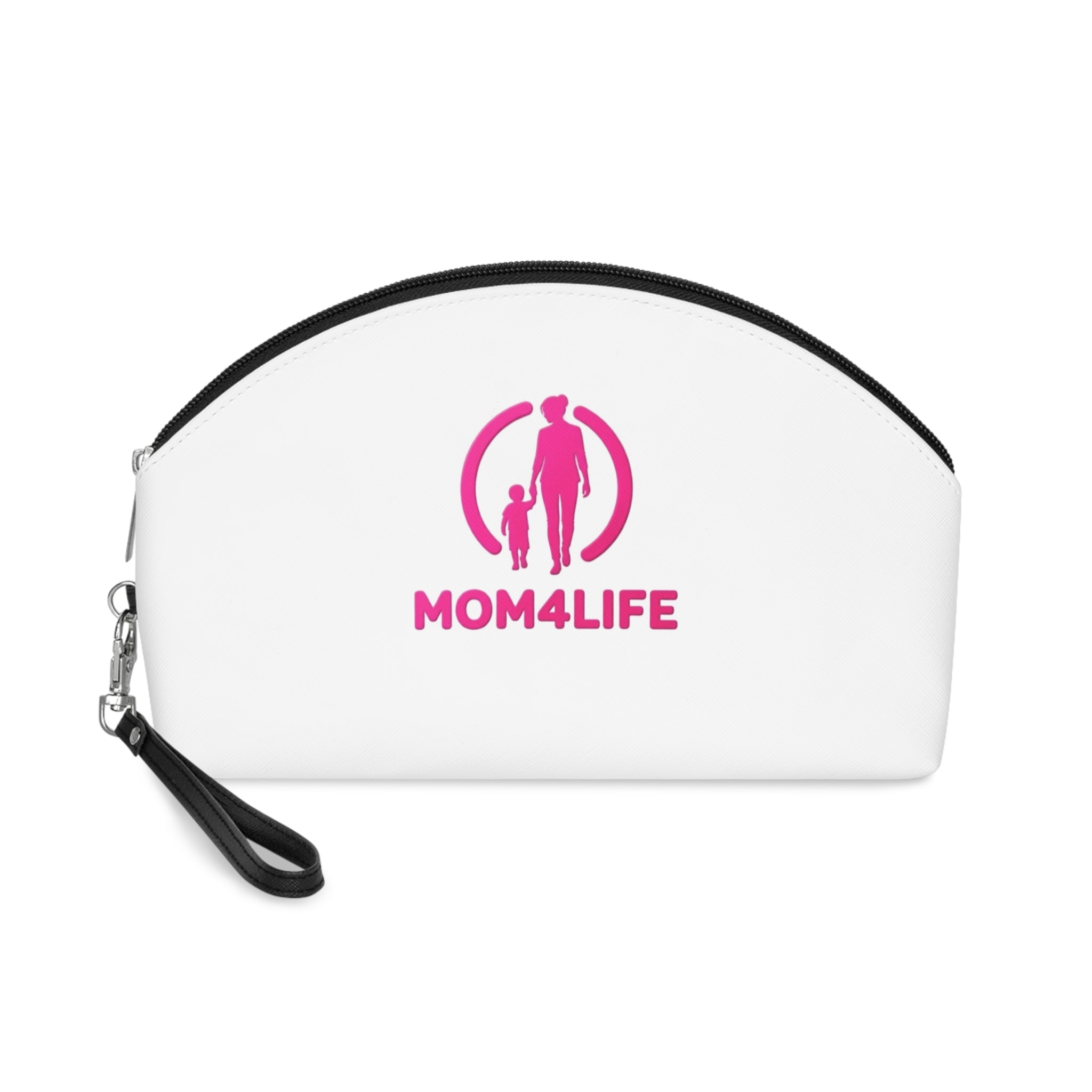 Makeup Bag — "MOM4LIFE" Pink Mom & Child Cosmetic Pouch