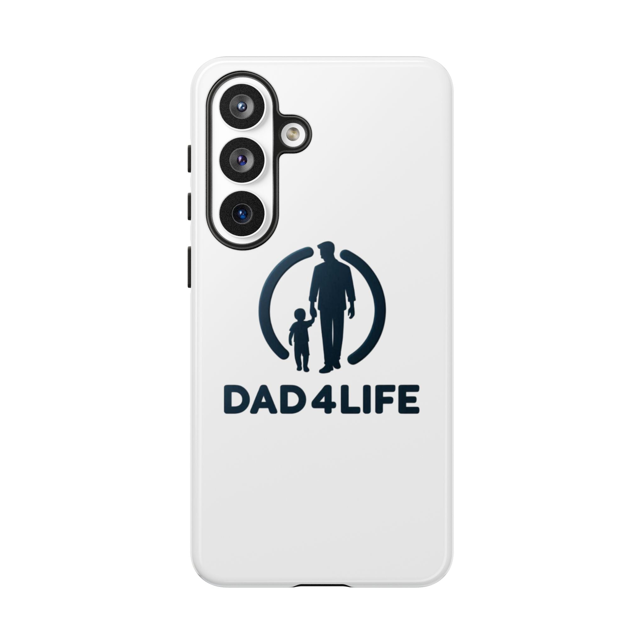 Funda protectora para teléfono Dad4Life — Funda protectora con silueta de padre e hijo