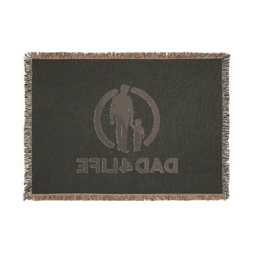 Dad 4 Life Woven Blanket — Father & Child Throw, Perfect Father's Day Gift
