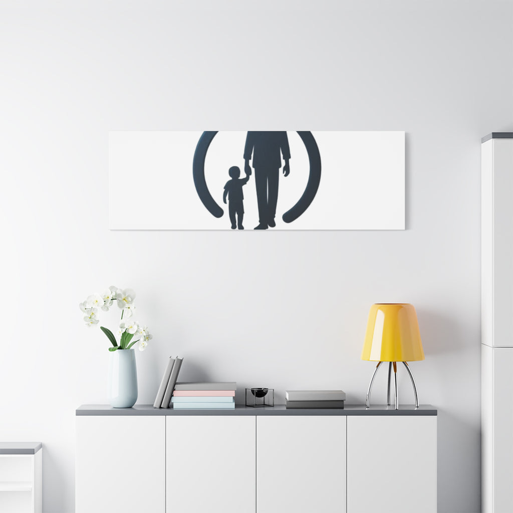 Canvas Wall Art — “DAD4LIFE” Father & Child Matte Stretched Canvas