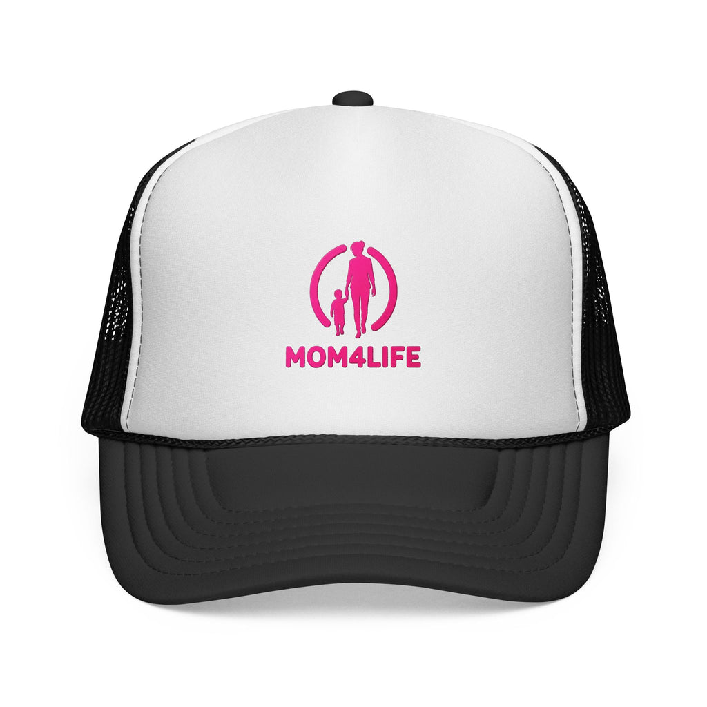 Casquette Trucker — Casquette en maille rose logo "Mom4Life"
