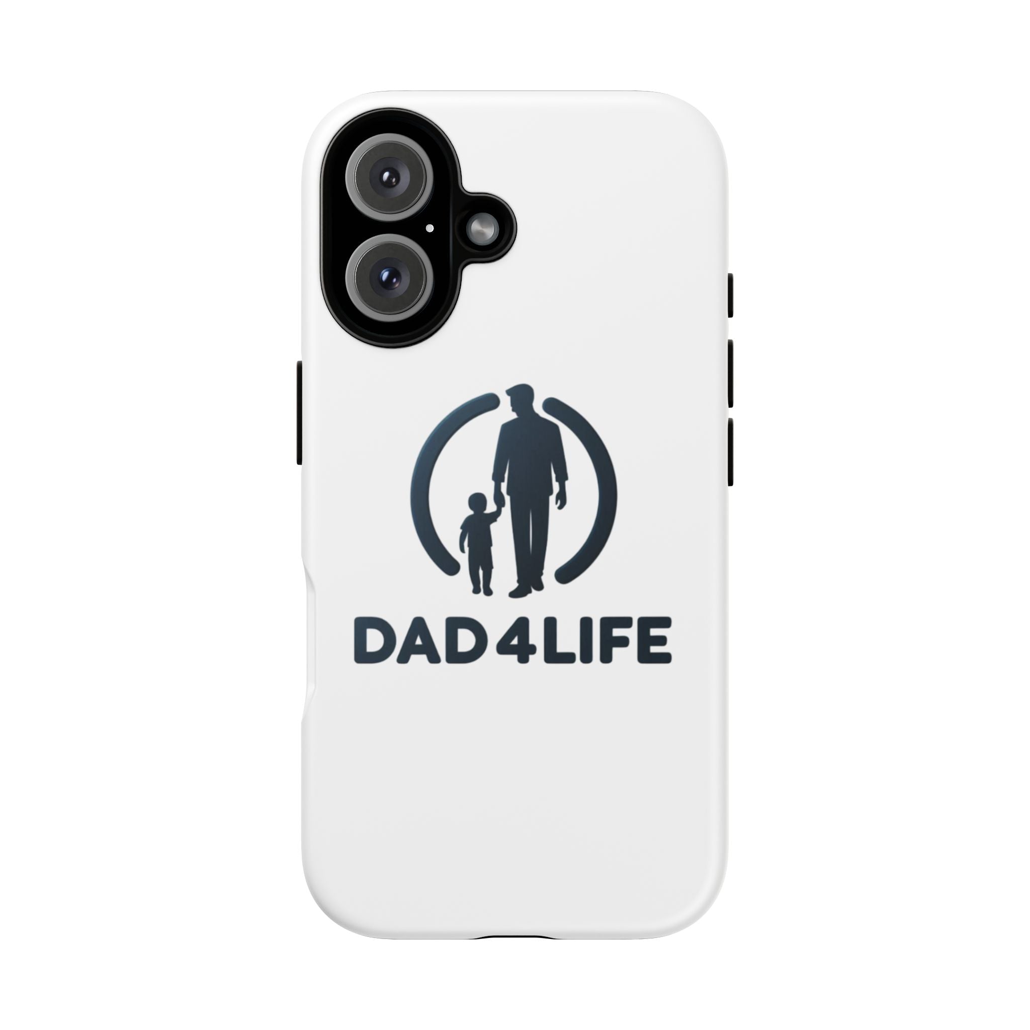 Funda protectora para teléfono Dad4Life — Funda protectora con silueta de padre e hijo