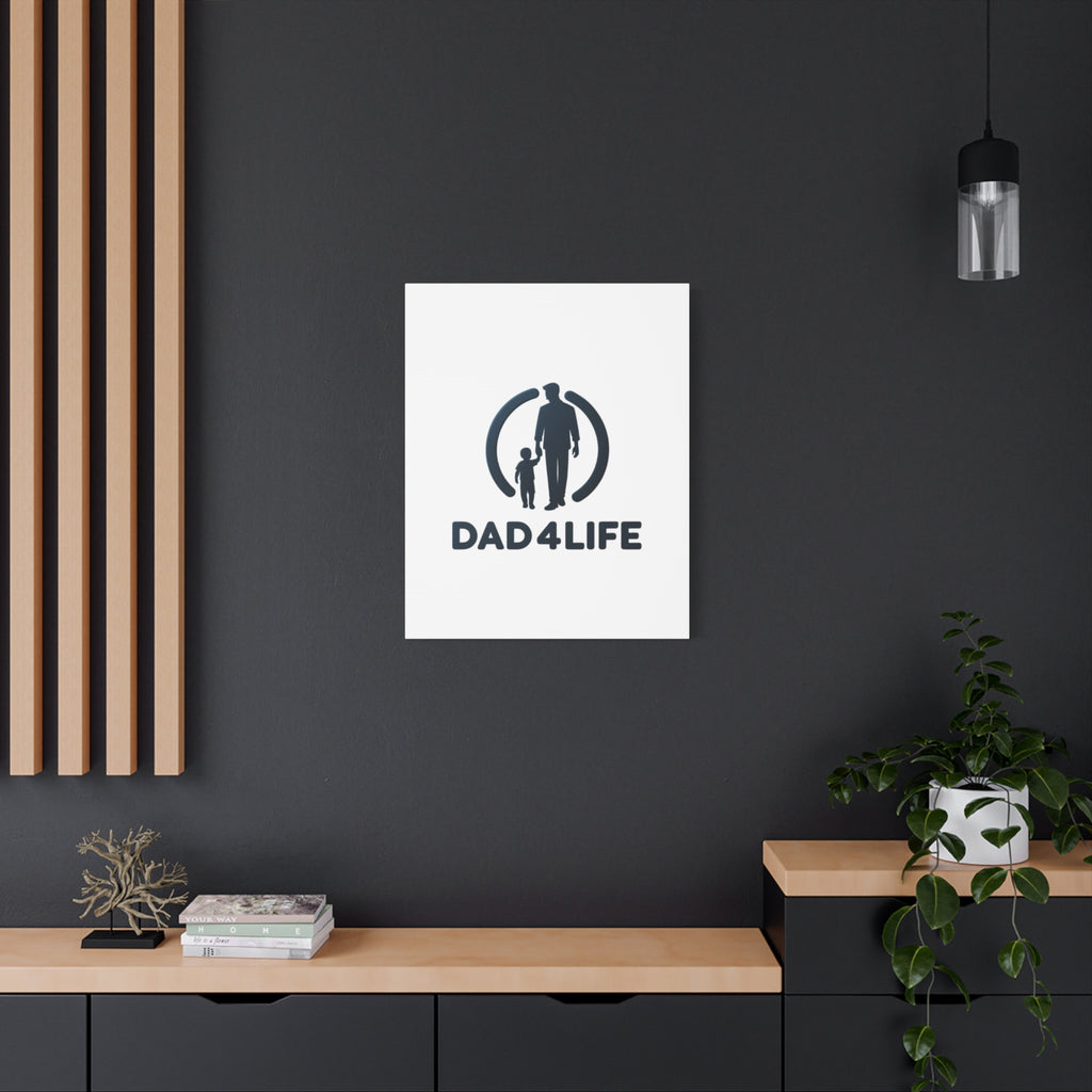 Canvas Wall Art — “DAD4LIFE” Father & Child Matte Stretched Canvas