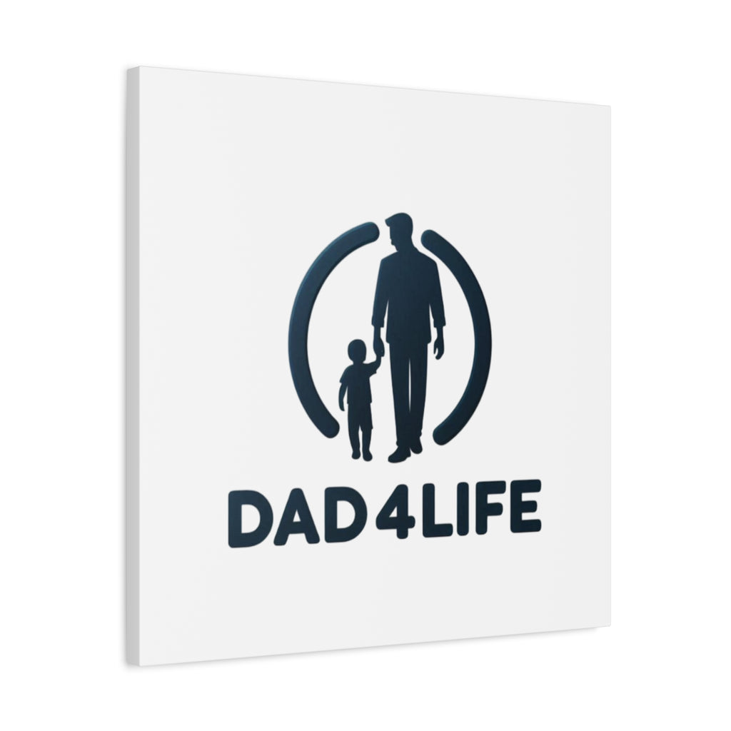 Canvas Wall Art — “DAD4LIFE” Father & Child Matte Stretched Canvas