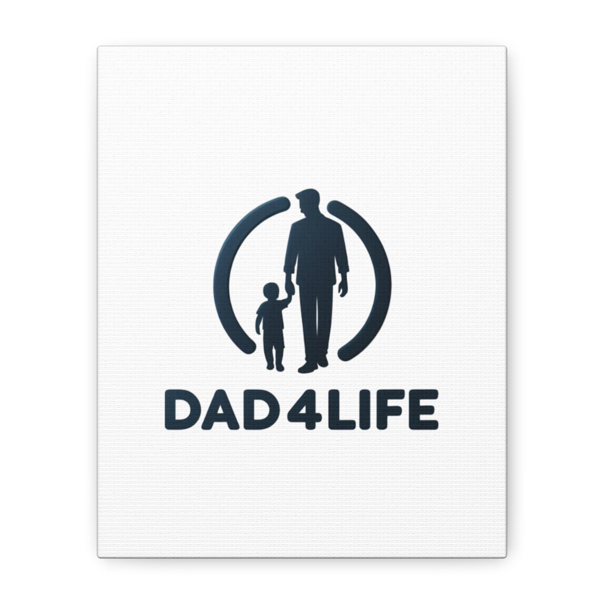 Canvas Wall Art — “DAD4LIFE” Father & Child Matte Stretched Canvas