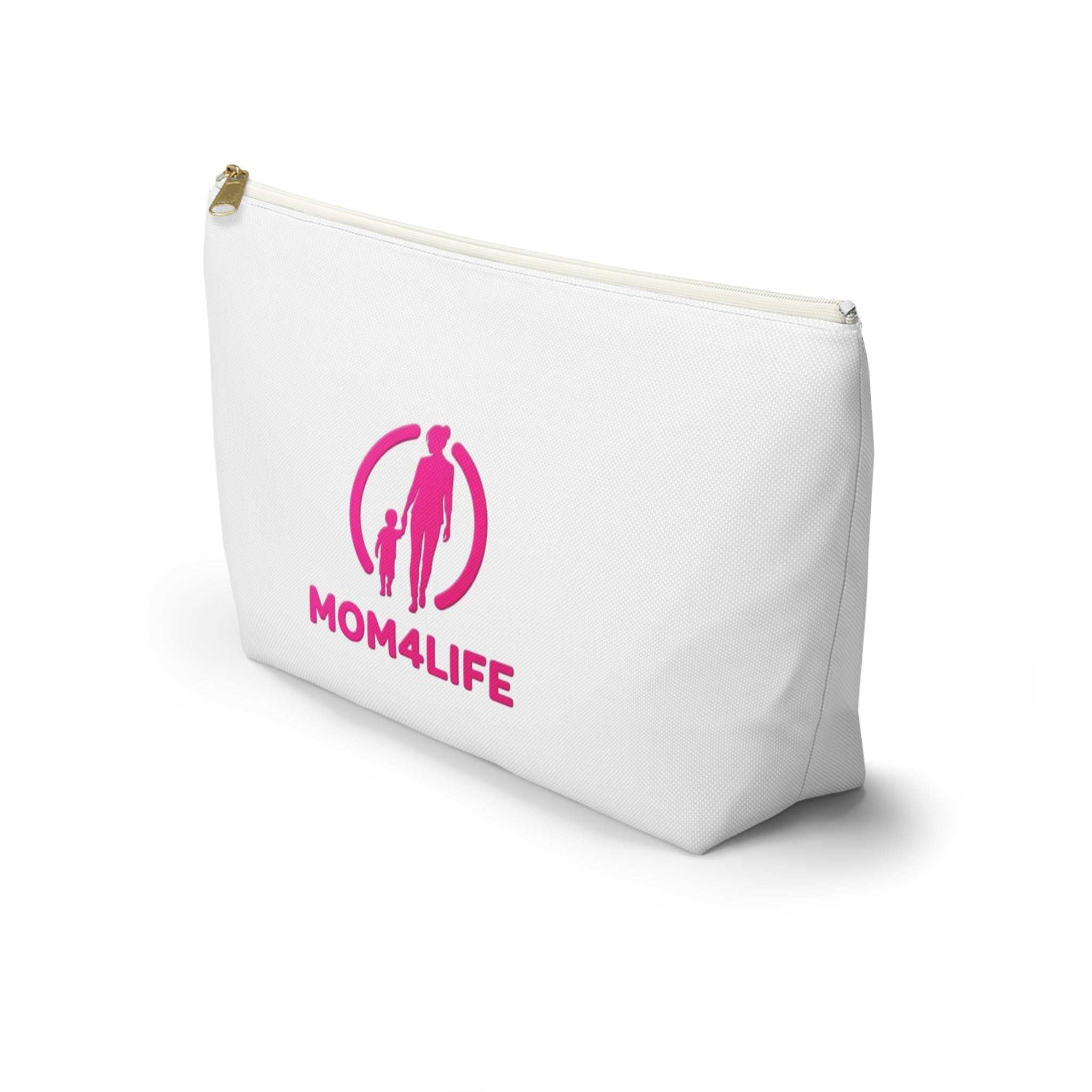 Mom4Life Accessory Pouch – Pink Mother & Child Makeup Bag