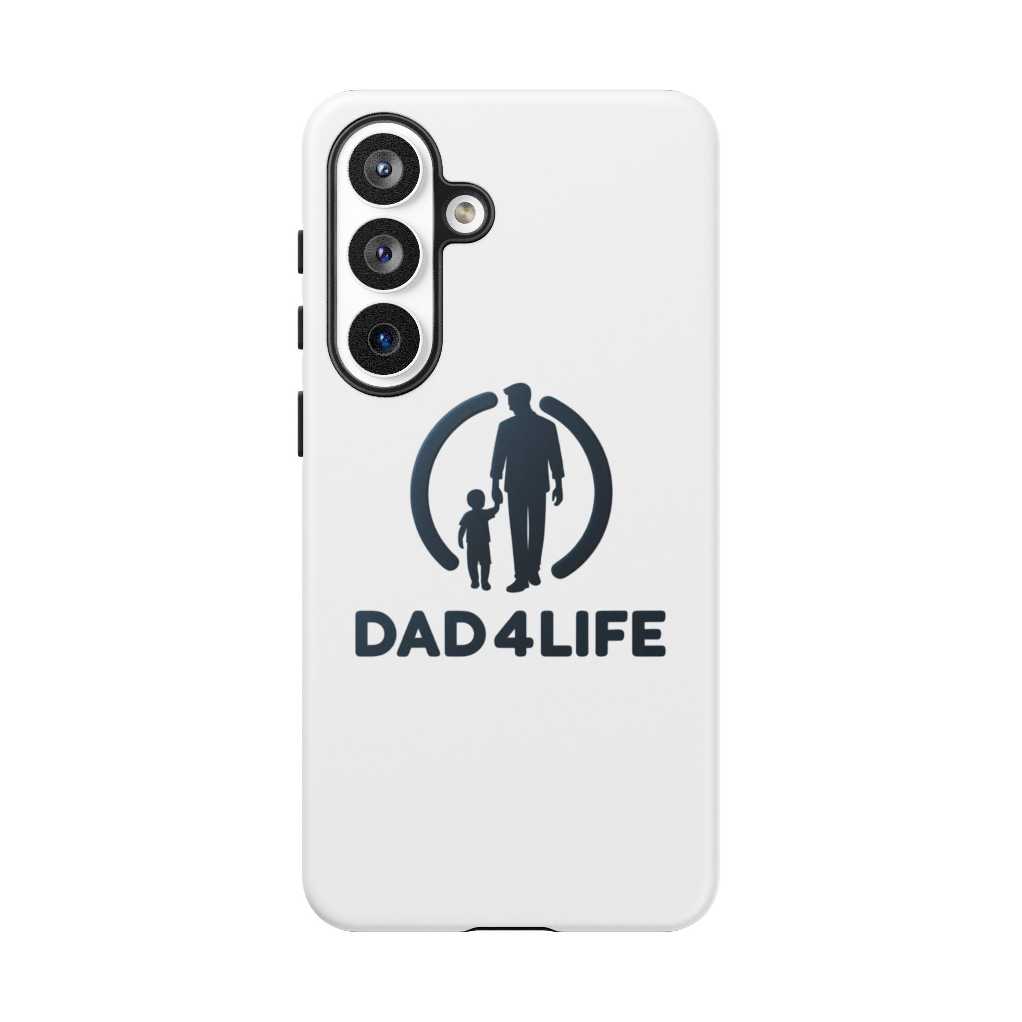 Funda protectora para teléfono Dad4Life — Funda protectora con silueta de padre e hijo