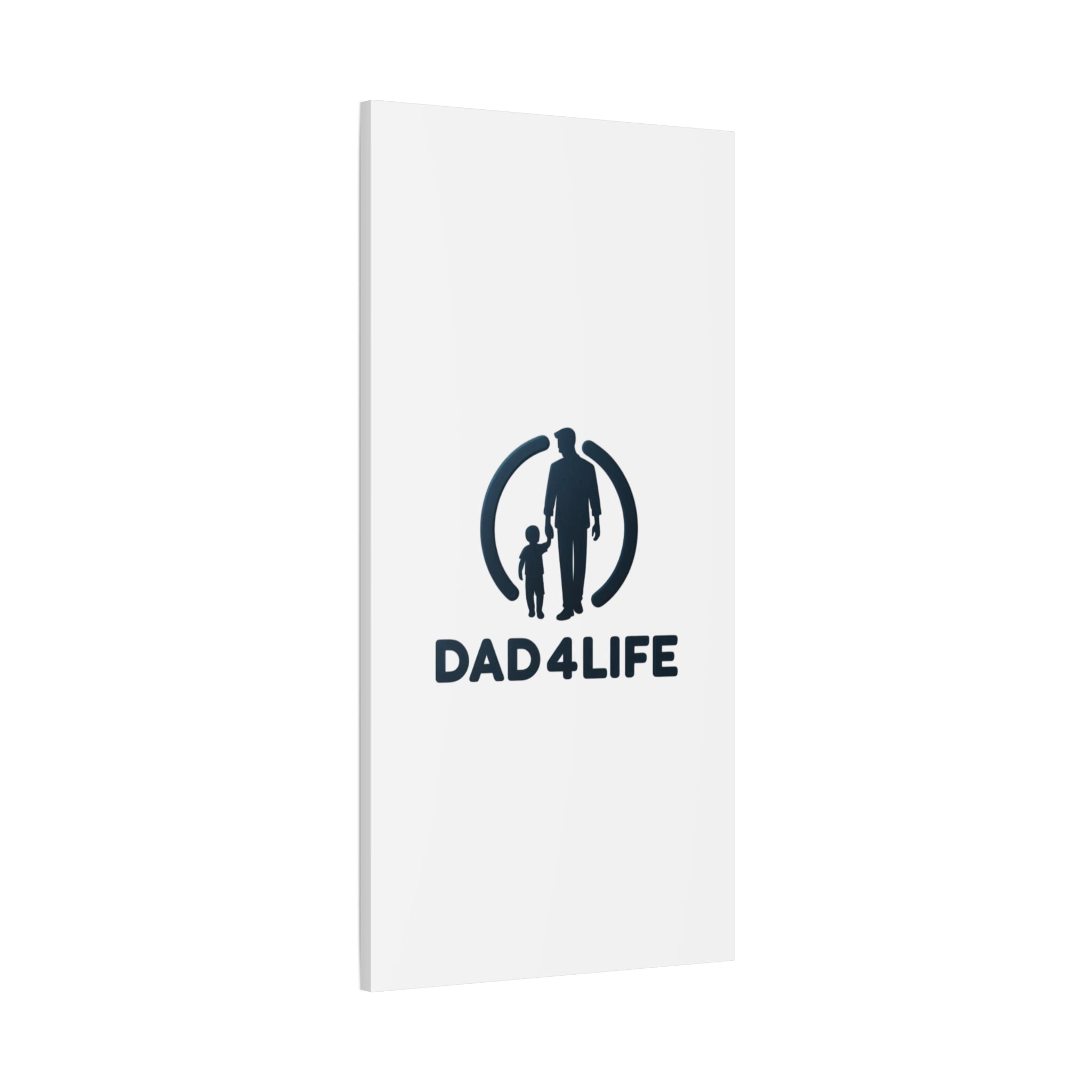 Canvas Wall Art — “DAD4LIFE” Father & Child Matte Stretched Canvas