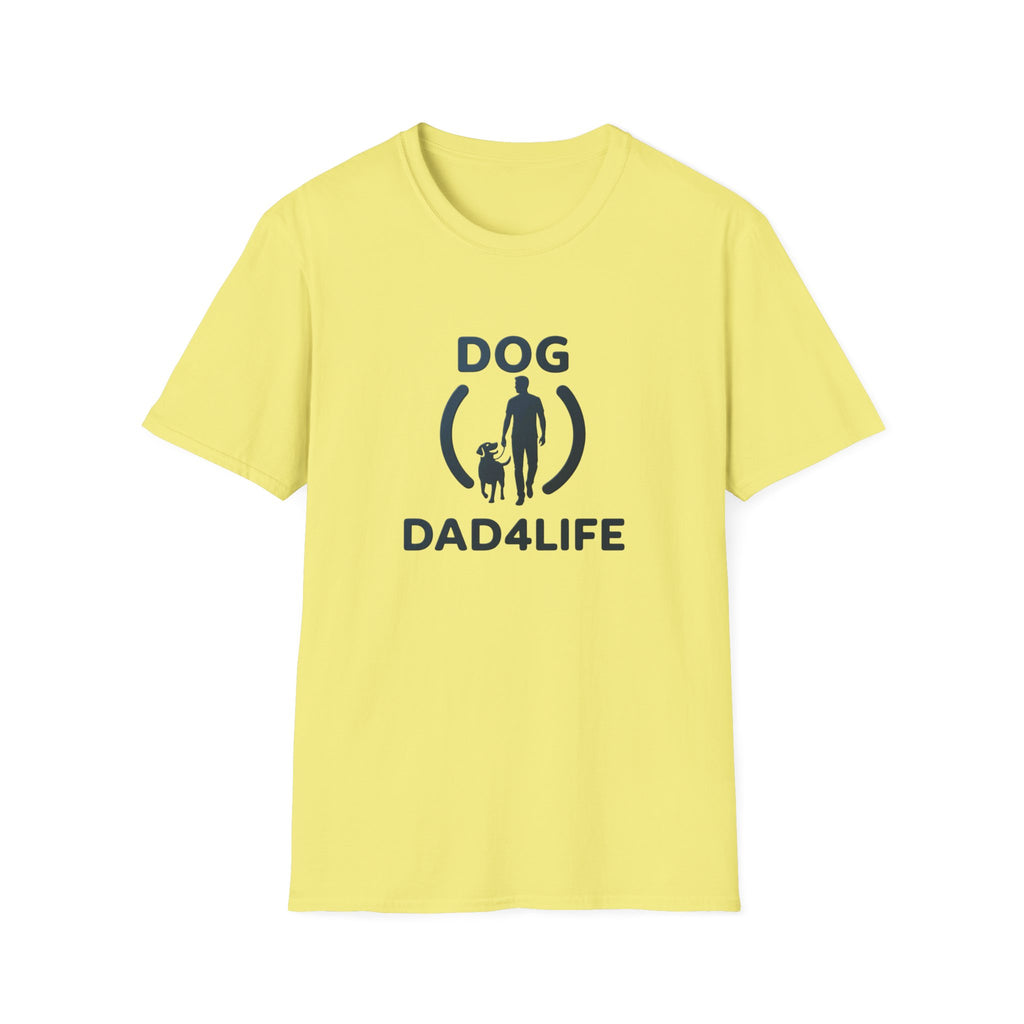 Dog Dad T-Shirt — "DOG DAD4LIFE" Graphic Tee for Dog Lovers
