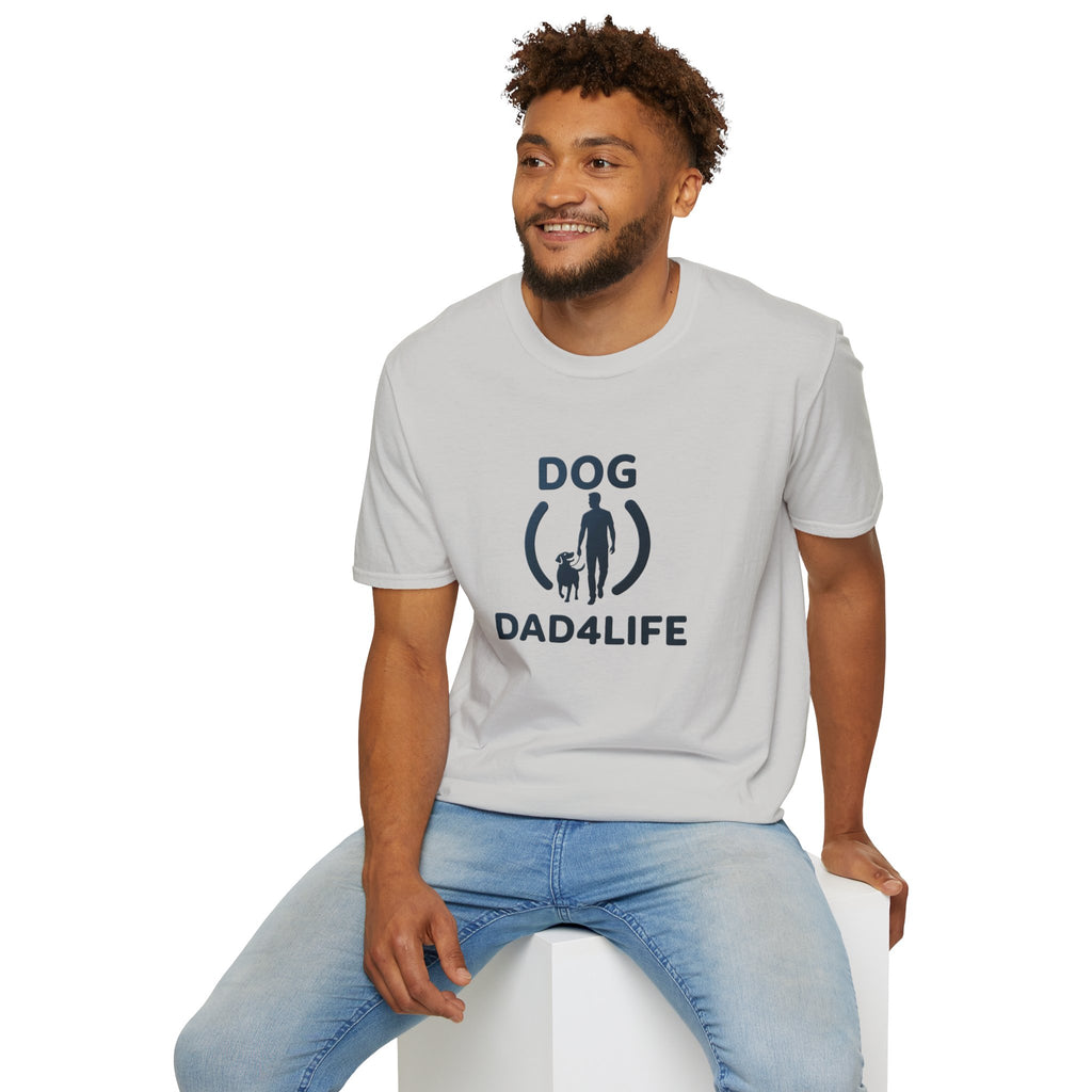 Dog Dad T-Shirt — "DOG DAD4LIFE" Graphic Tee for Dog Lovers